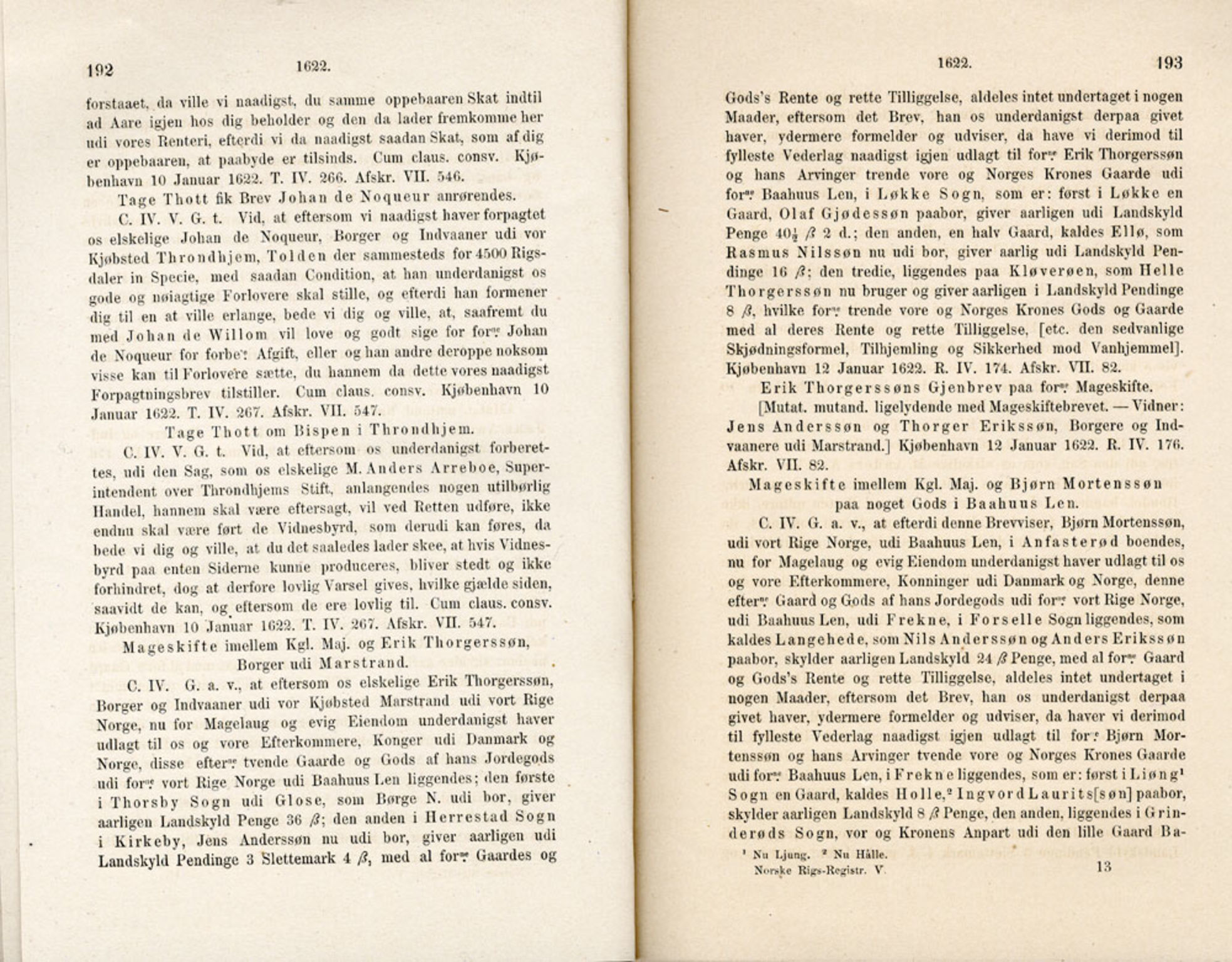 Publikasjoner utgitt av Det Norske Historiske Kildeskriftfond, PUBL/-/-/-: Norske Rigs-Registranter, bind 5, 1619-1627, s. 192-193