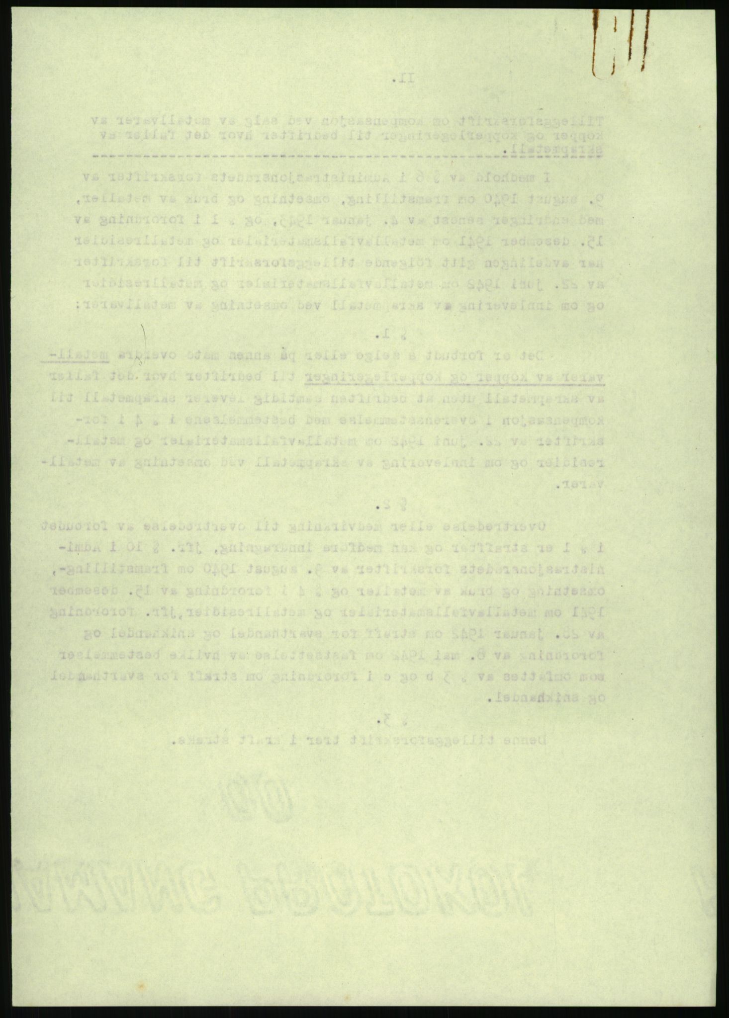 Direktoratet for industriforsyning, Sekretariatet, AV/RA-S-4153/D/Df/L0054: 9. Metallkontoret, 1940-1945, s. 1778