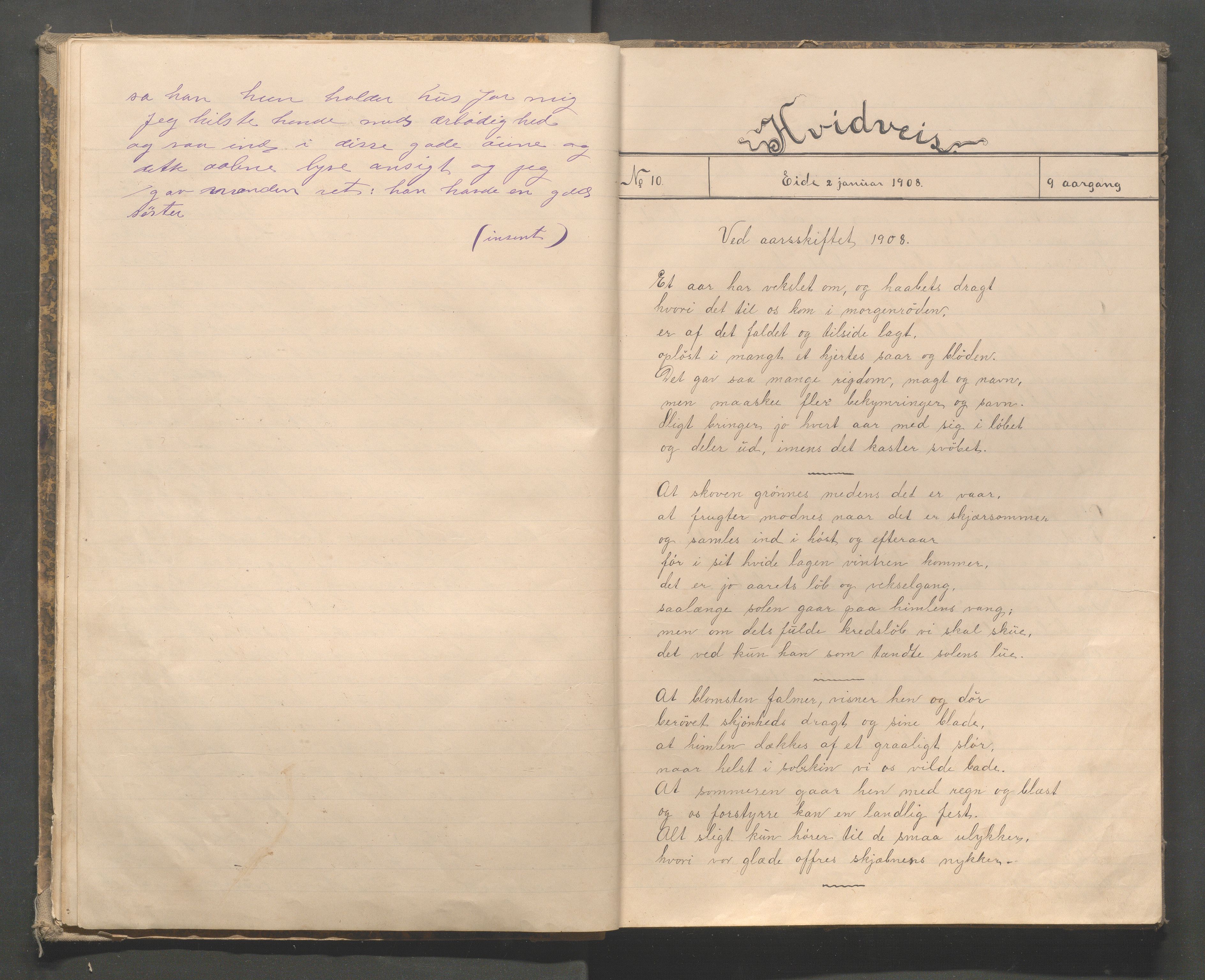 Karmøy kommune - PA 03 IOGT losj(er) for Eide, Sund, Ytraland og Skår, IKAR/A-10/F/L0001: "Hvidveis", 1907-1912, s. 14