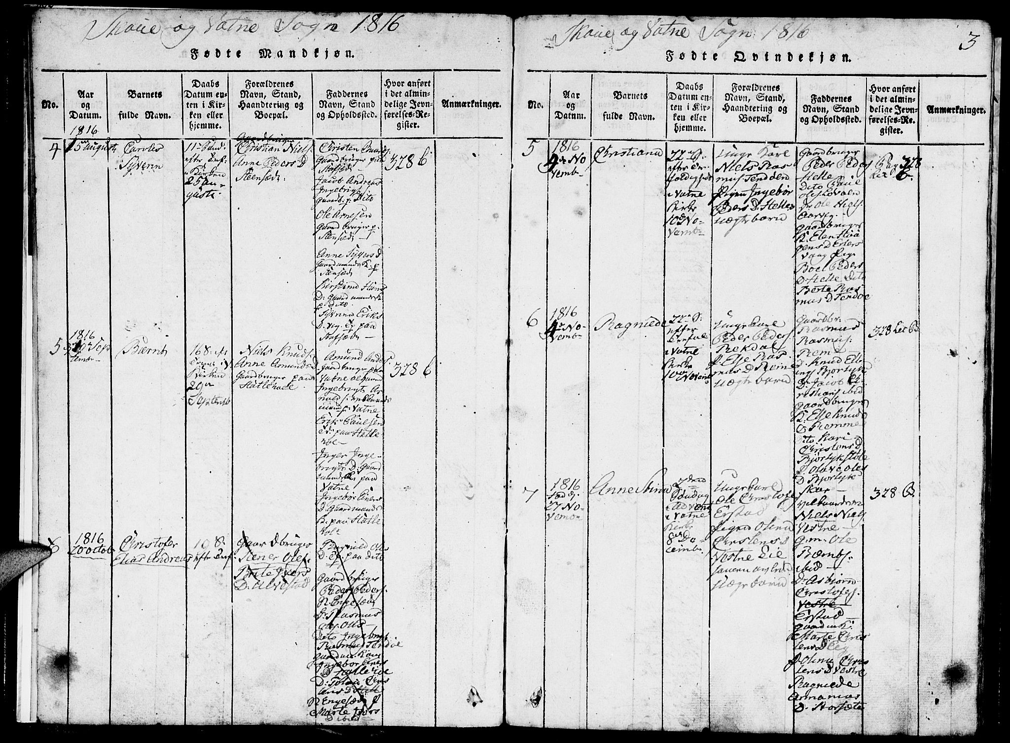 Ministerialprotokoller, klokkerbøker og fødselsregistre - Møre og Romsdal, AV/SAT-A-1454/524/L0360: Klokkerbok nr. 524C01, 1816-1830, s. 3