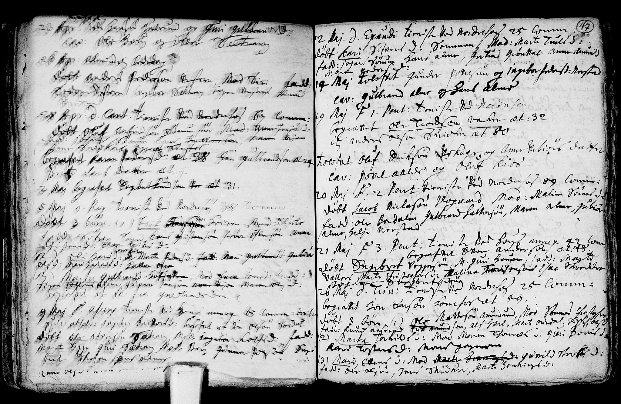 Norderhov kirkebøker, AV/SAKO-A-237/F/Fa/L0001: Ministerialbok nr. 1, 1704-1716, s. 47