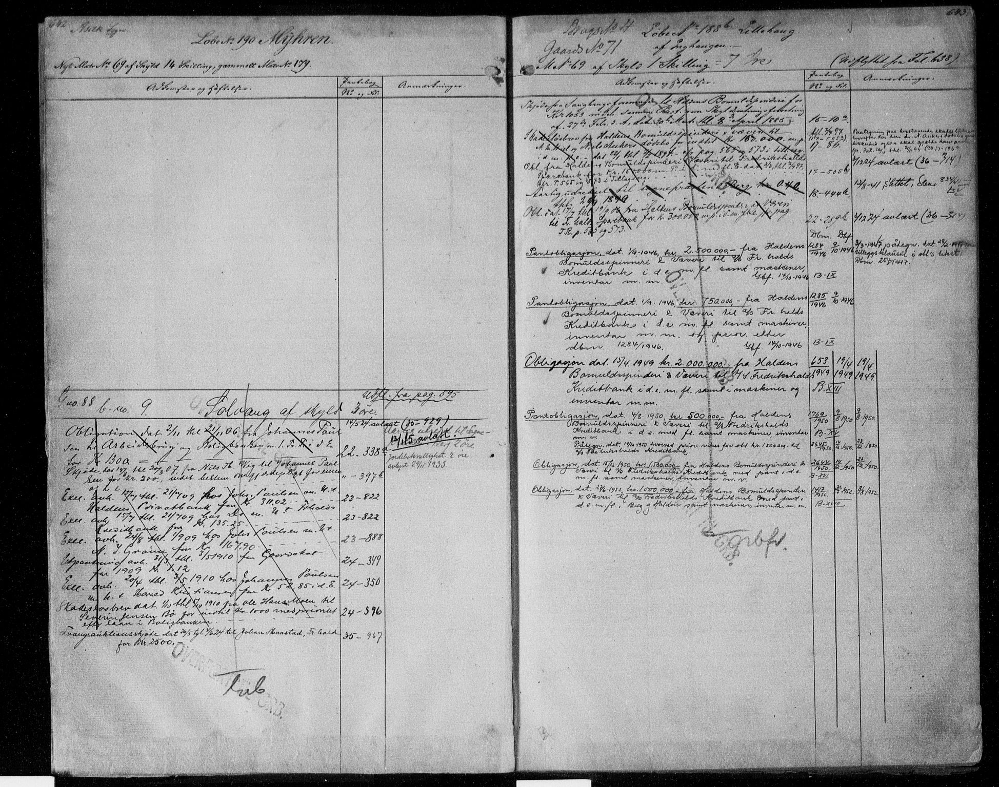 Idd og Marker sorenskriveri, AV/SAO-A-10283/G/Ga/Gac/L0004b: Panteregister nr. II 4b, 1848-1953, s. 642-643