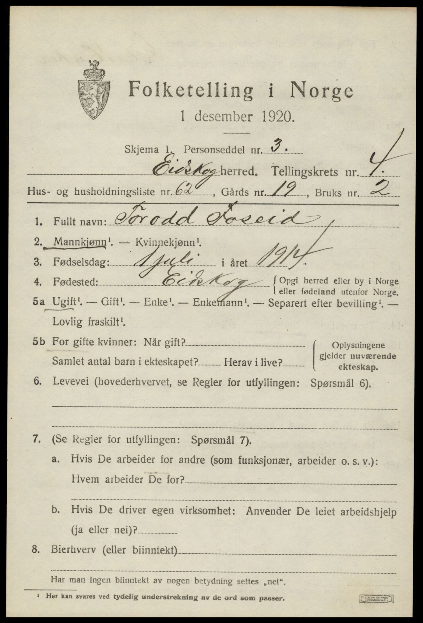 SAH, Folketelling 1920 for 0420 Eidskog herred, 1920, s. 5477