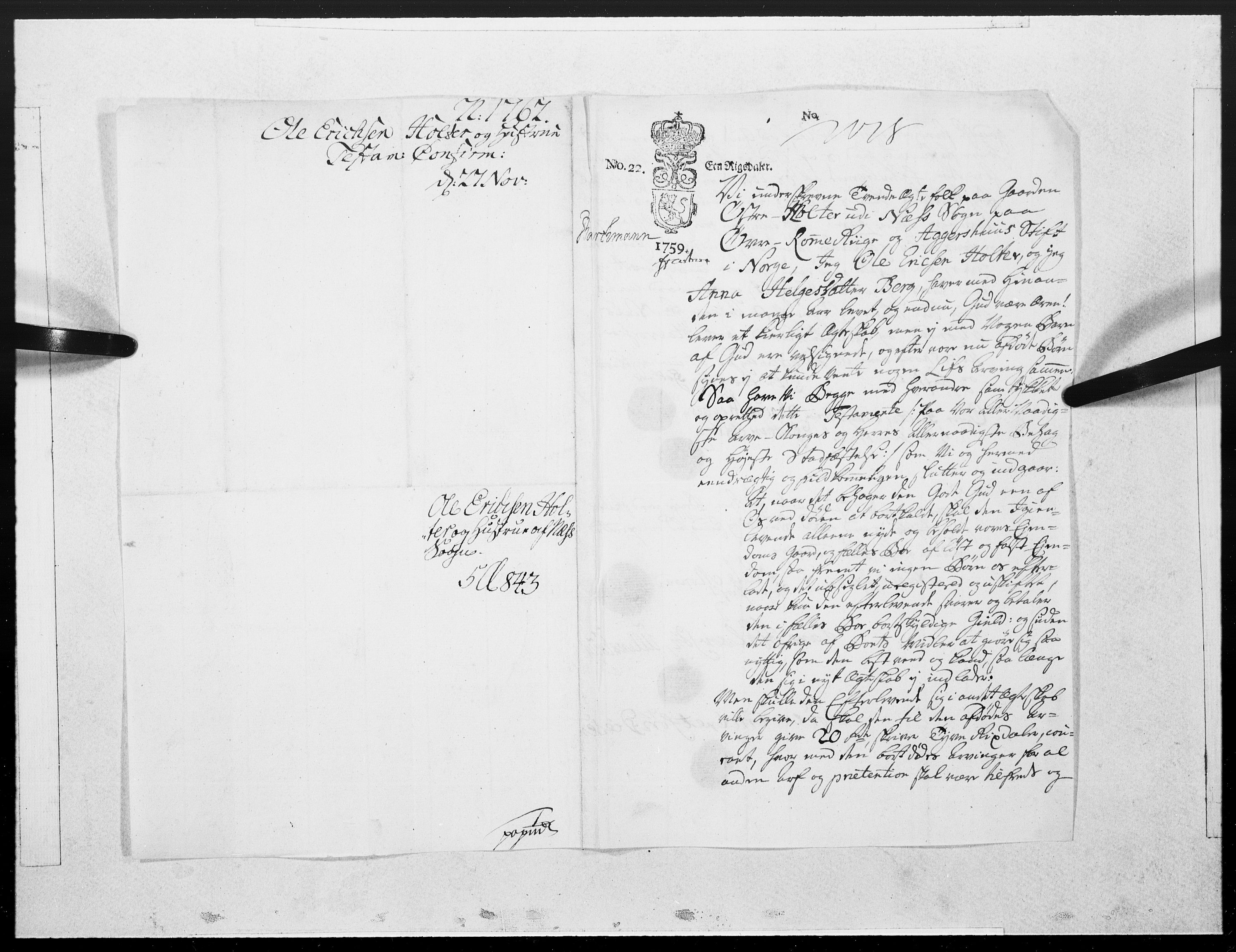Danske Kanselli 1572-1799, RA/EA-3023/F/Fc/Fcc/Fcca/L0184: Norske innlegg 1572-1799, 1762, s. 513