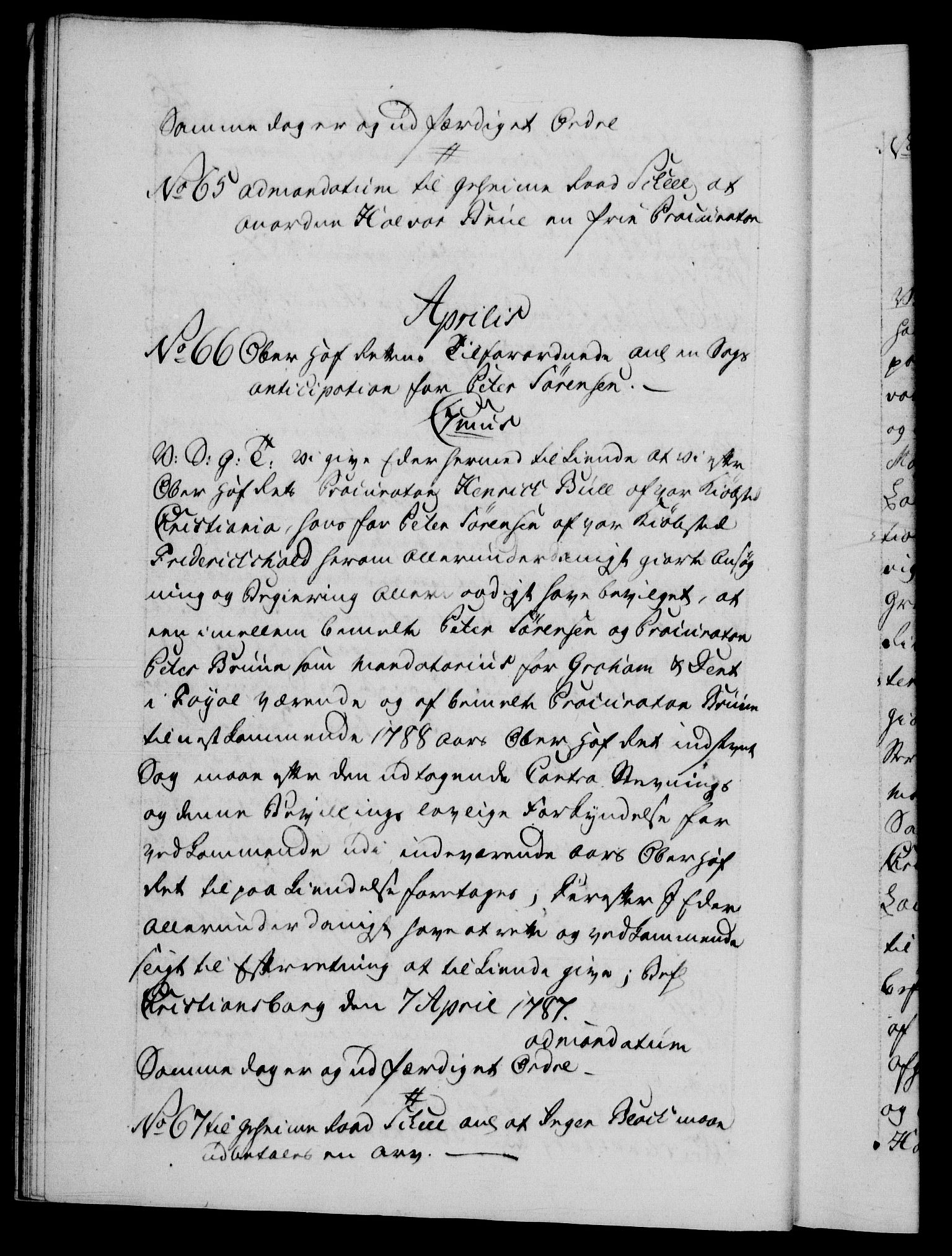 Danske Kanselli 1572-1799, AV/RA-EA-3023/F/Fc/Fca/Fcab/L0044: Norske tegnelser, 1787-1791, s. 26b