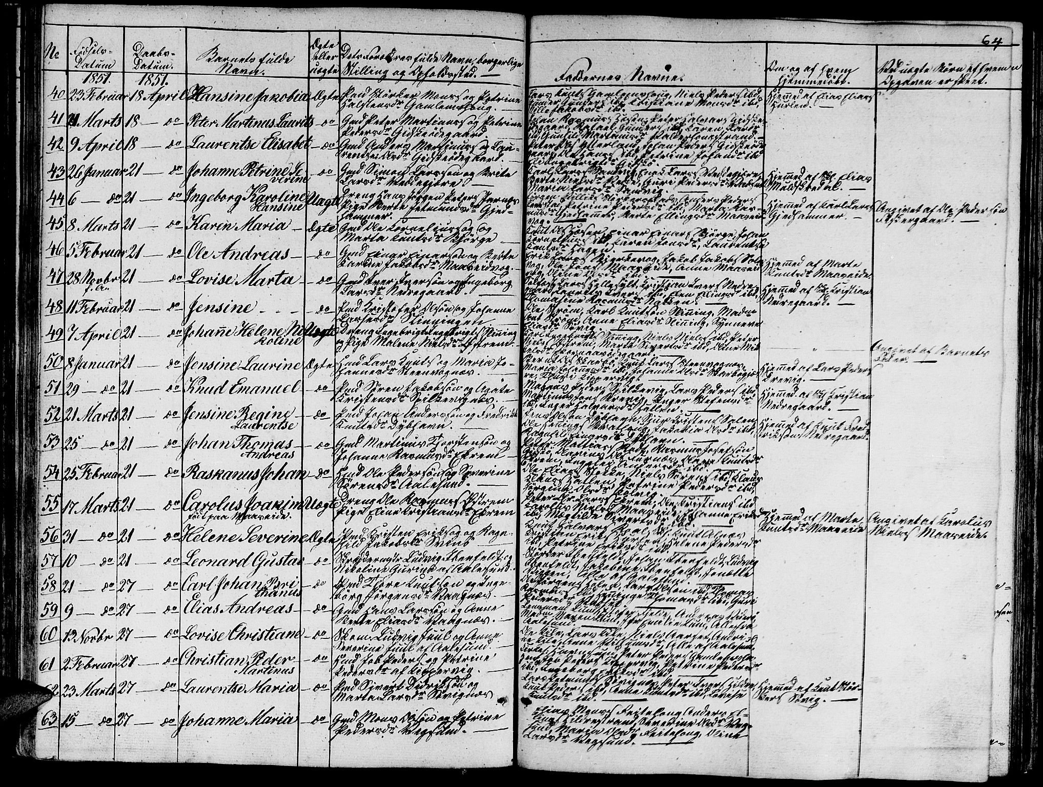 Ministerialprotokoller, klokkerbøker og fødselsregistre - Møre og Romsdal, AV/SAT-A-1454/528/L0426: Klokkerbok nr. 528C07, 1844-1854, s. 64