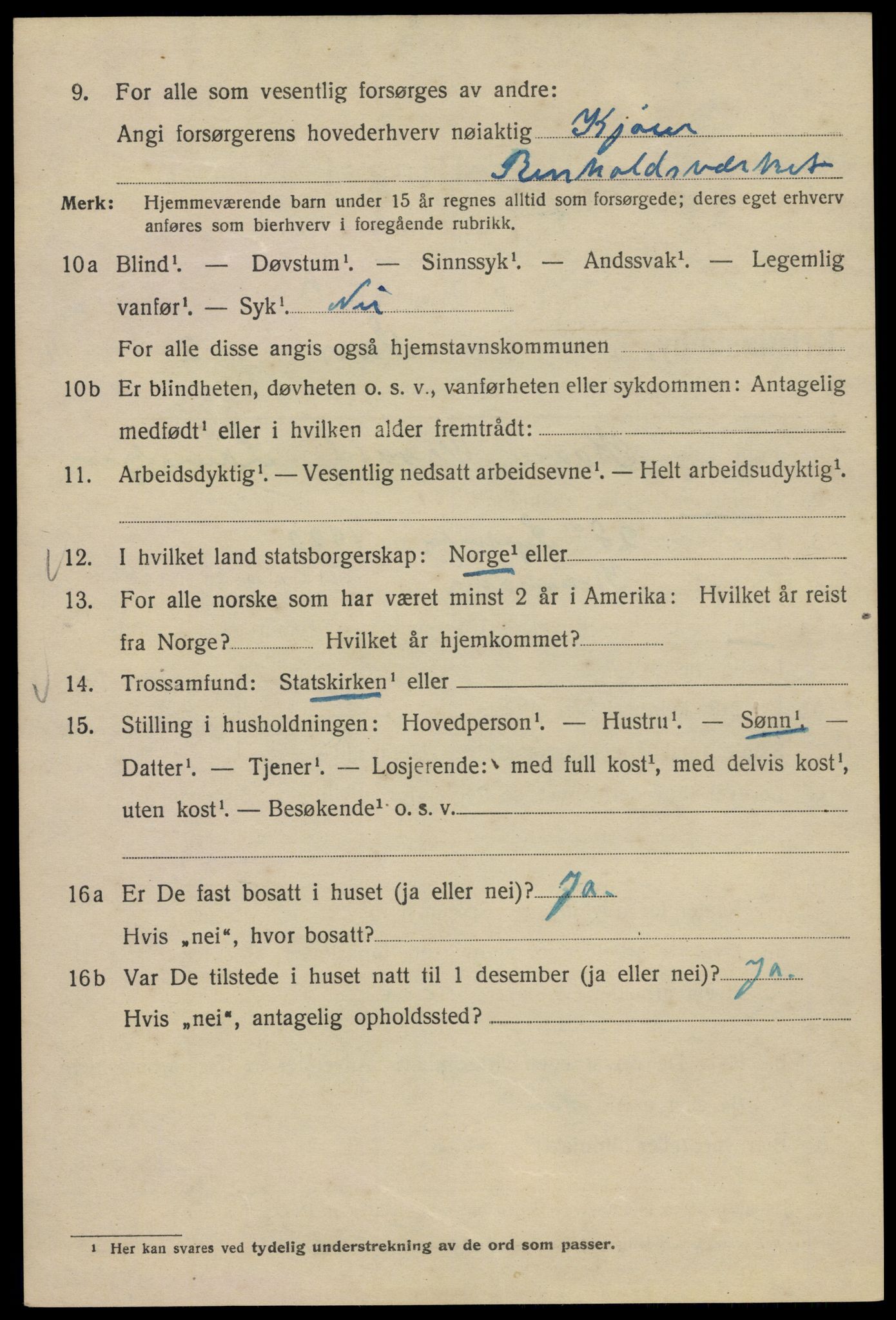 SAO, Folketelling 1920 for 0301 Kristiania kjøpstad, 1920, s. 486500