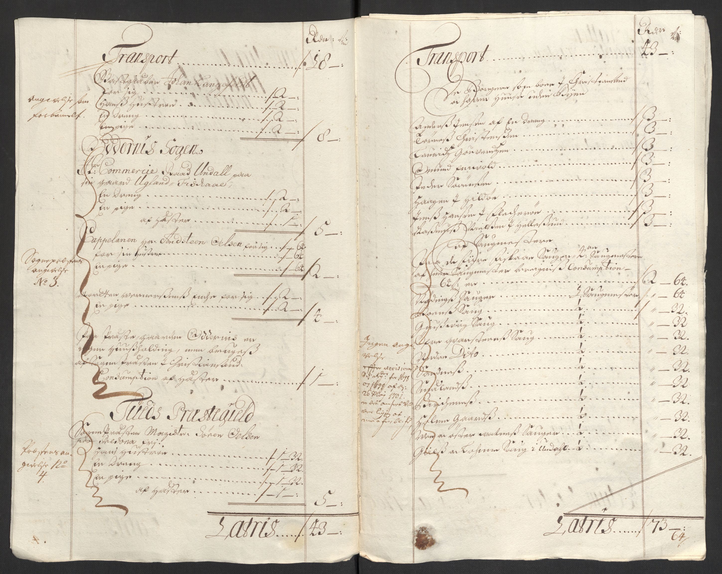 Rentekammeret inntil 1814, Reviderte regnskaper, Fogderegnskap, AV/RA-EA-4092/R43/L2548: Fogderegnskap Lista og Mandal, 1700, s. 126