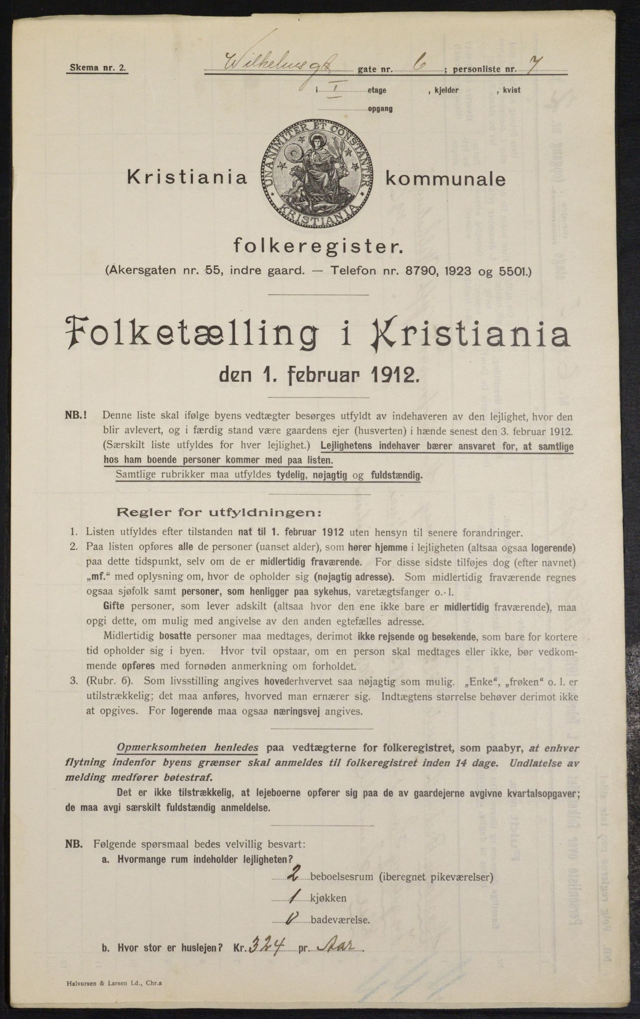 OBA, Kommunal folketelling 1.2.1912 for Kristiania, 1912, s. 128222