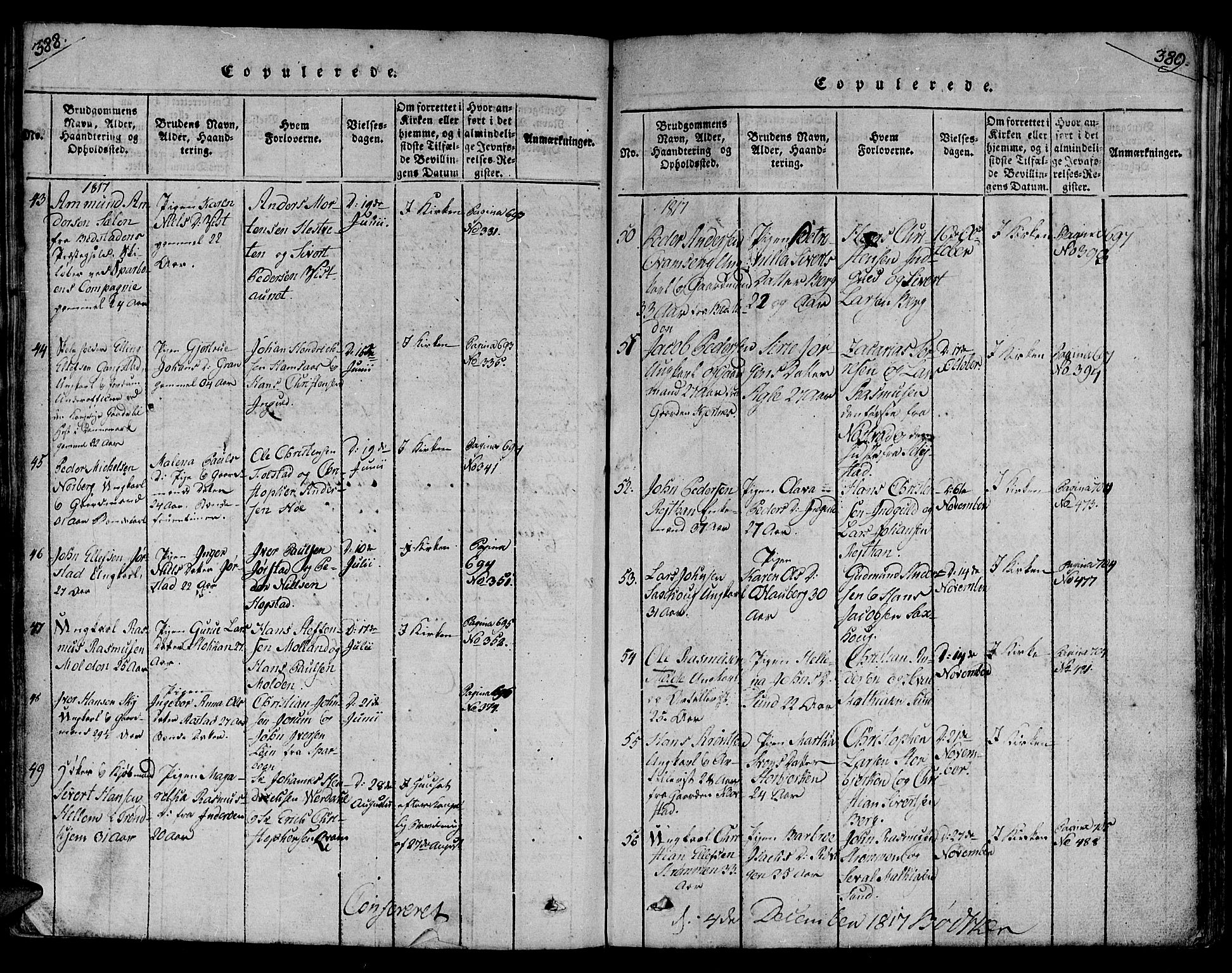 Ministerialprotokoller, klokkerbøker og fødselsregistre - Nord-Trøndelag, SAT/A-1458/730/L0275: Ministerialbok nr. 730A04, 1816-1822, s. 388-389