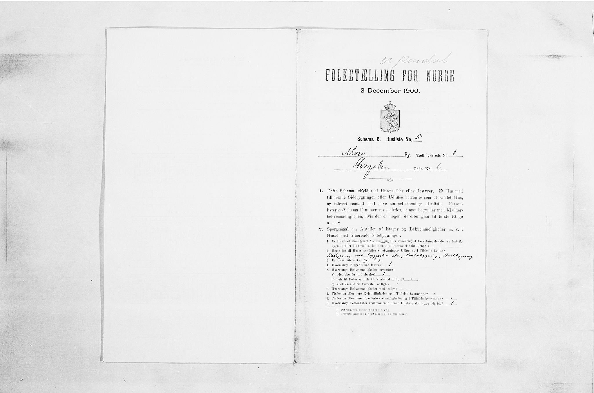 SAO, Folketelling 1900 for 0104 Moss kjøpstad, 1900
