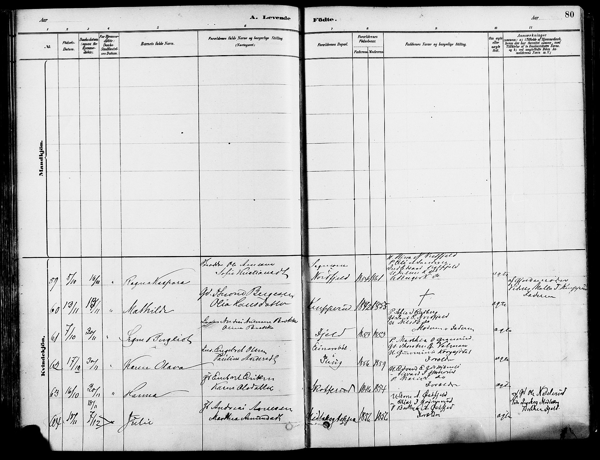 Eidskog prestekontor, AV/SAH-PREST-026/H/Ha/Haa/L0003: Ministerialbok nr. 3, 1879-1892, s. 80