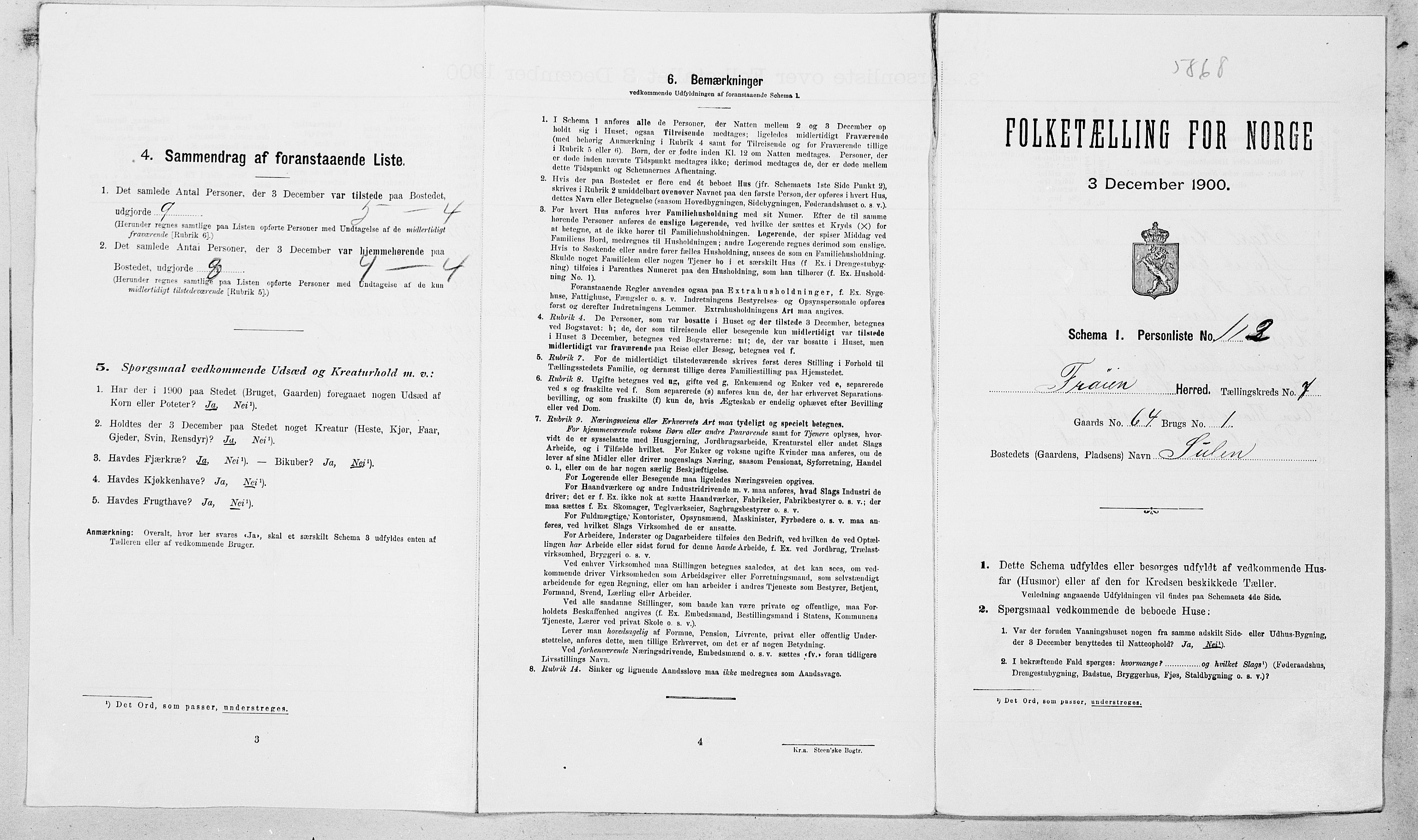 SAT, Folketelling 1900 for 1619 Frøya herred, 1900, s. 1213