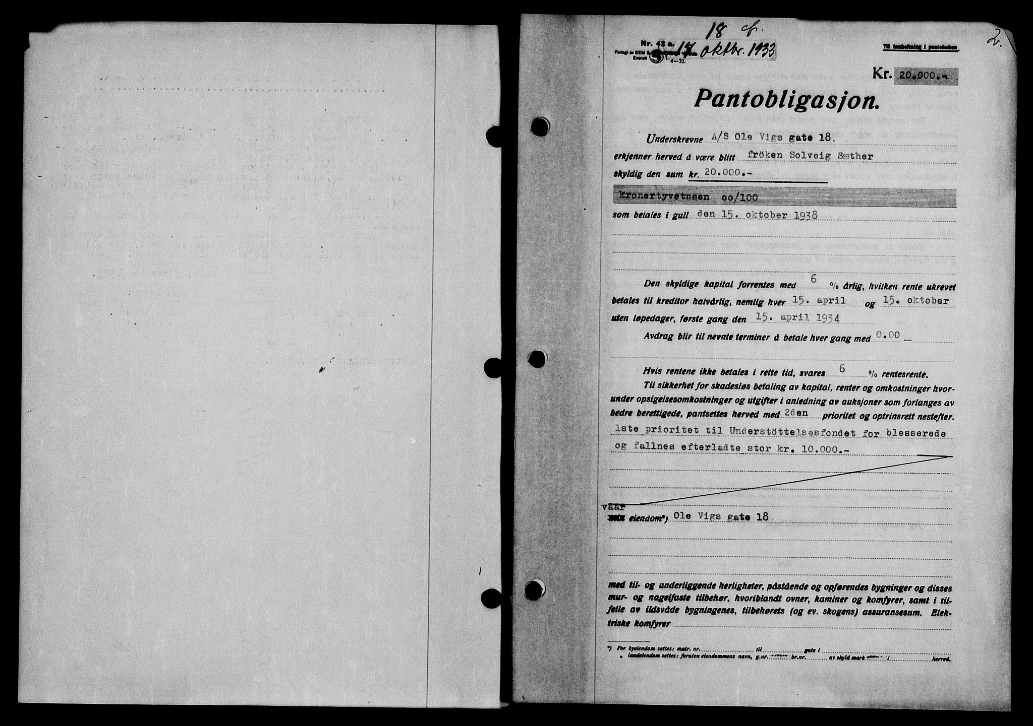 Oslo byskriverembete, SAO/A-10227/G/Gb/Gbb/Gbba/L0121: Pantebok nr. I 121, 1933-1934, s. 2