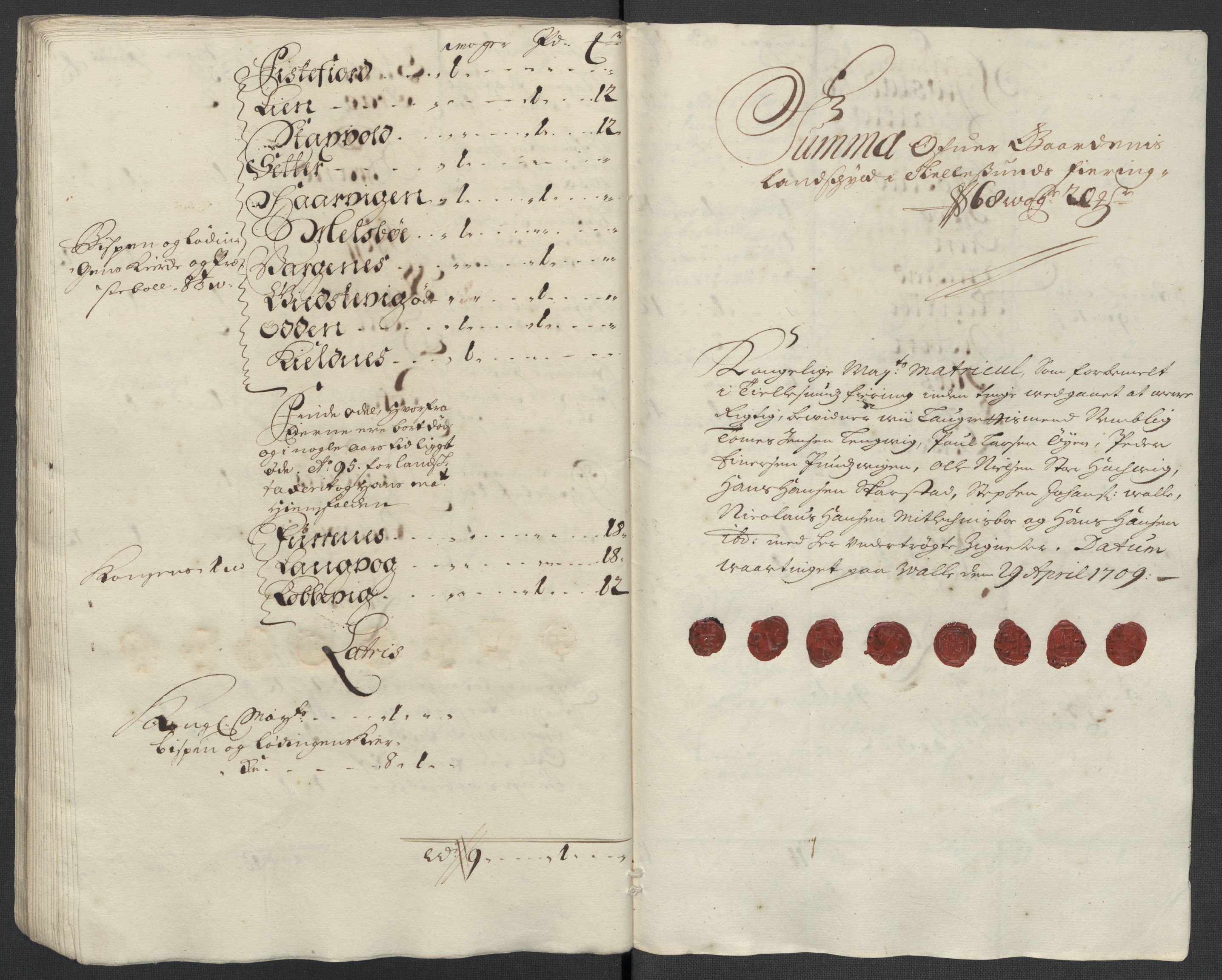 Rentekammeret inntil 1814, Reviderte regnskaper, Fogderegnskap, AV/RA-EA-4092/R66/L4581: Fogderegnskap Salten, 1707-1710, s. 344