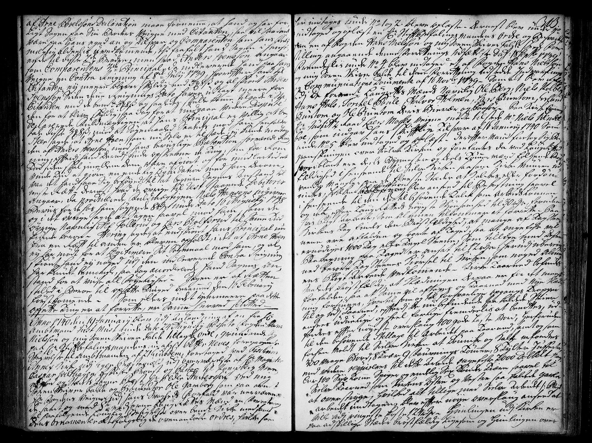 Eiker, Modum og Sigdal sorenskriveri, SAKO/A-123/F/Fa/Faa/L0072: Tingbok, 1737-1740, s. 303