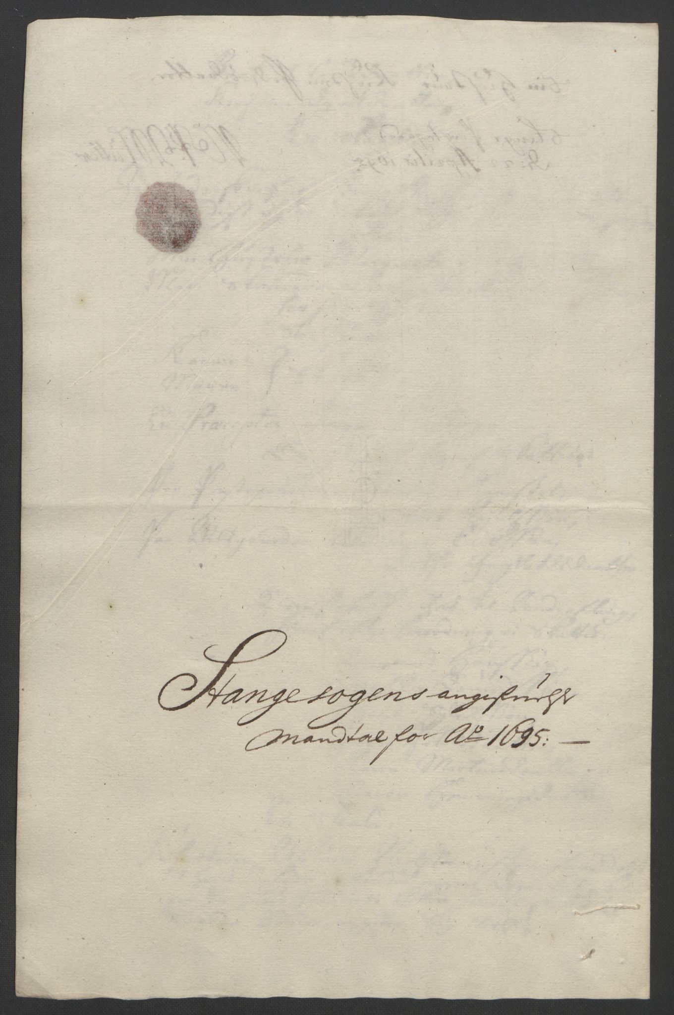 Rentekammeret inntil 1814, Reviderte regnskaper, Fogderegnskap, AV/RA-EA-4092/R16/L1036: Fogderegnskap Hedmark, 1695-1696, s. 108