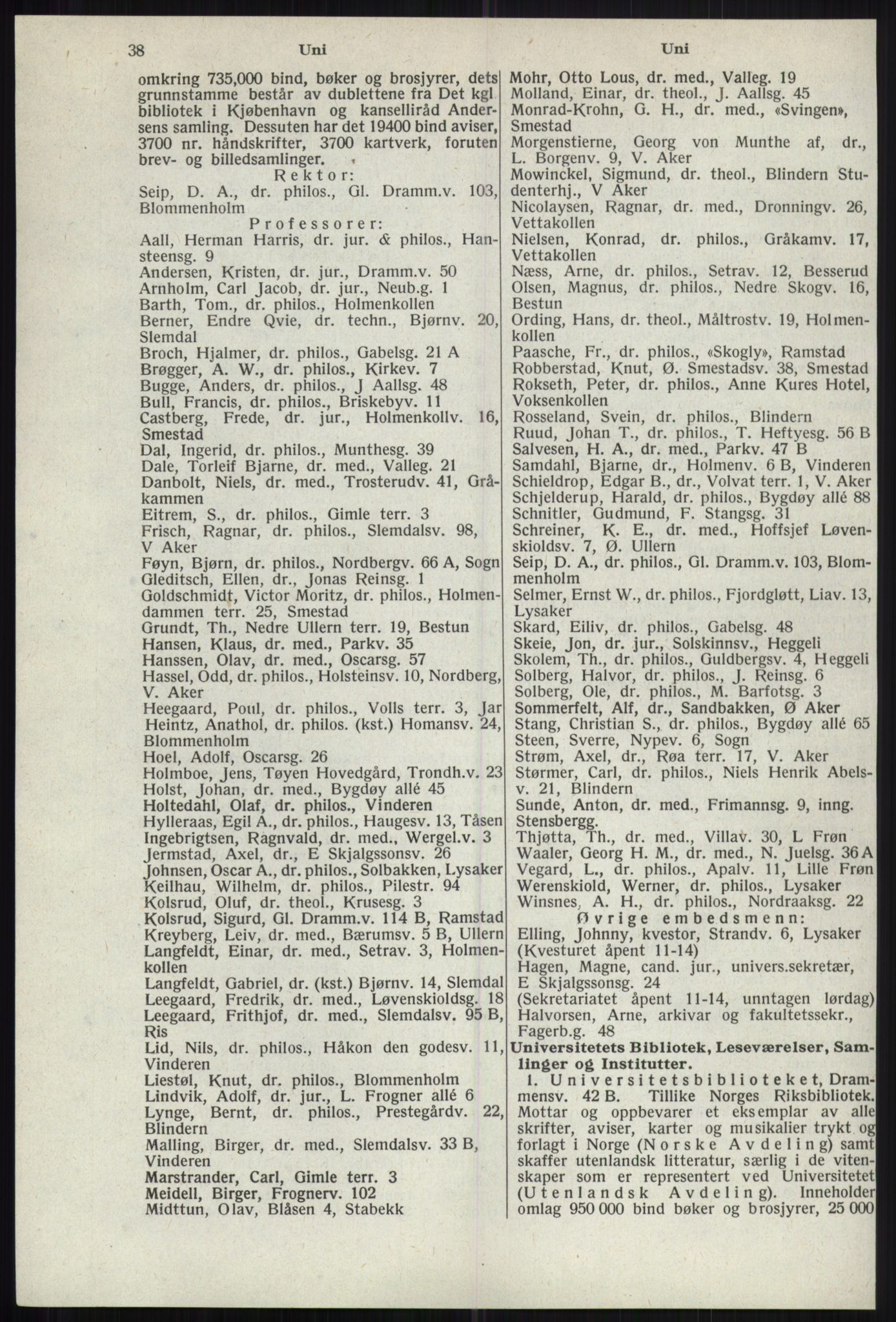 Kristiania/Oslo adressebok, PUBL/-, 1941, s. 38