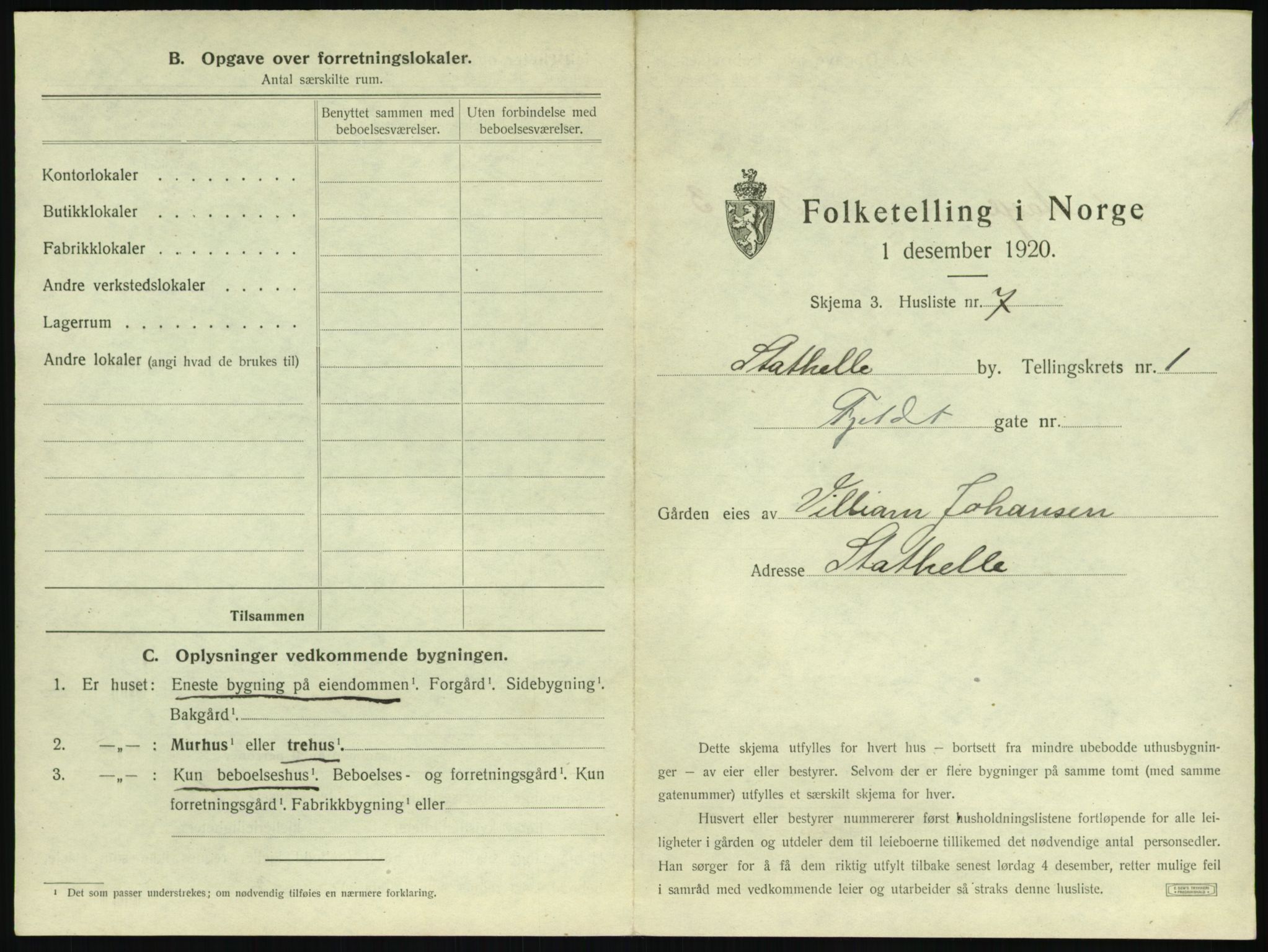 SAKO, Folketelling 1920 for 0803 Stathelle ladested, 1920, s. 25