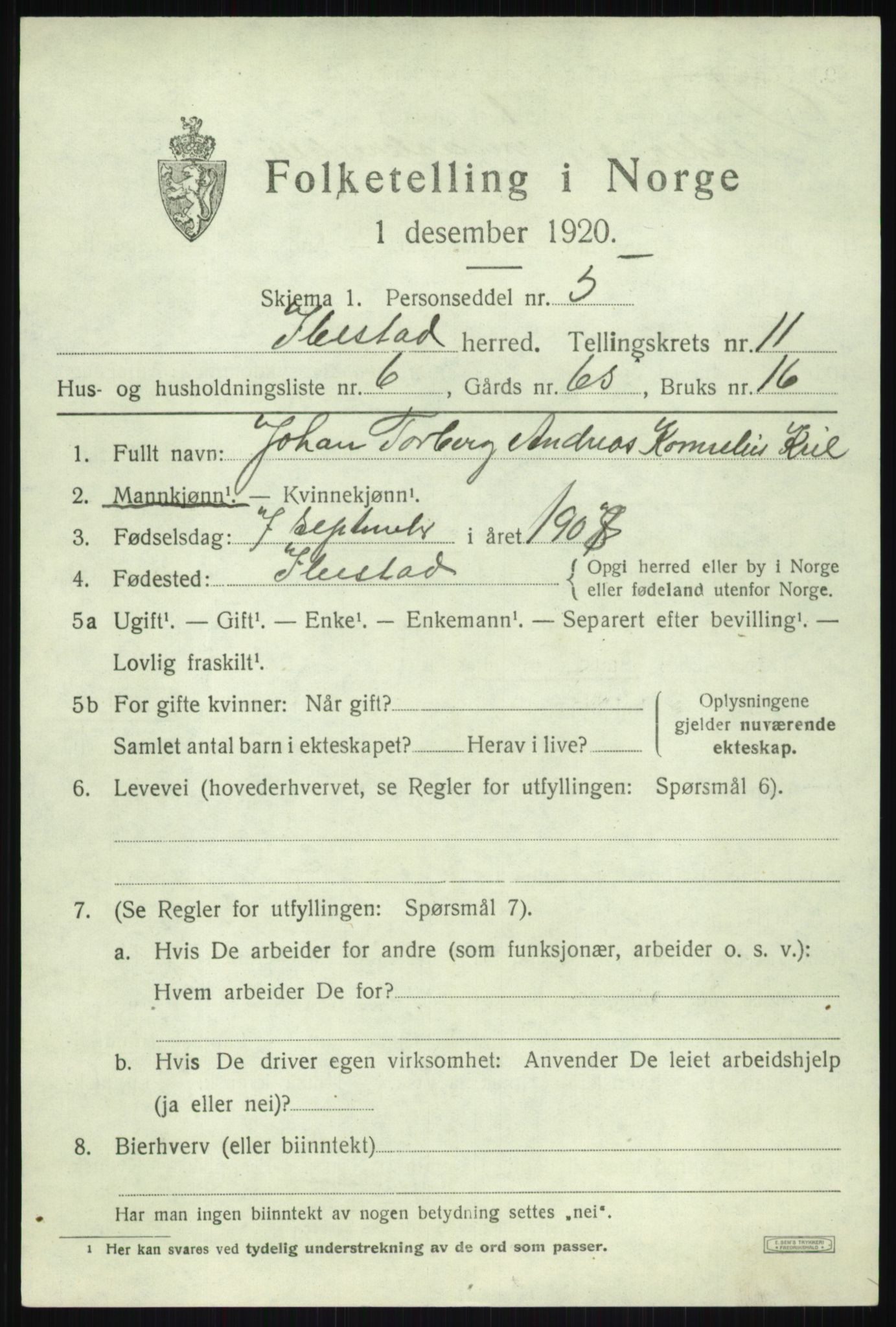 SATØ, Folketelling 1920 for 1917 Ibestad herred, 1920, s. 5858