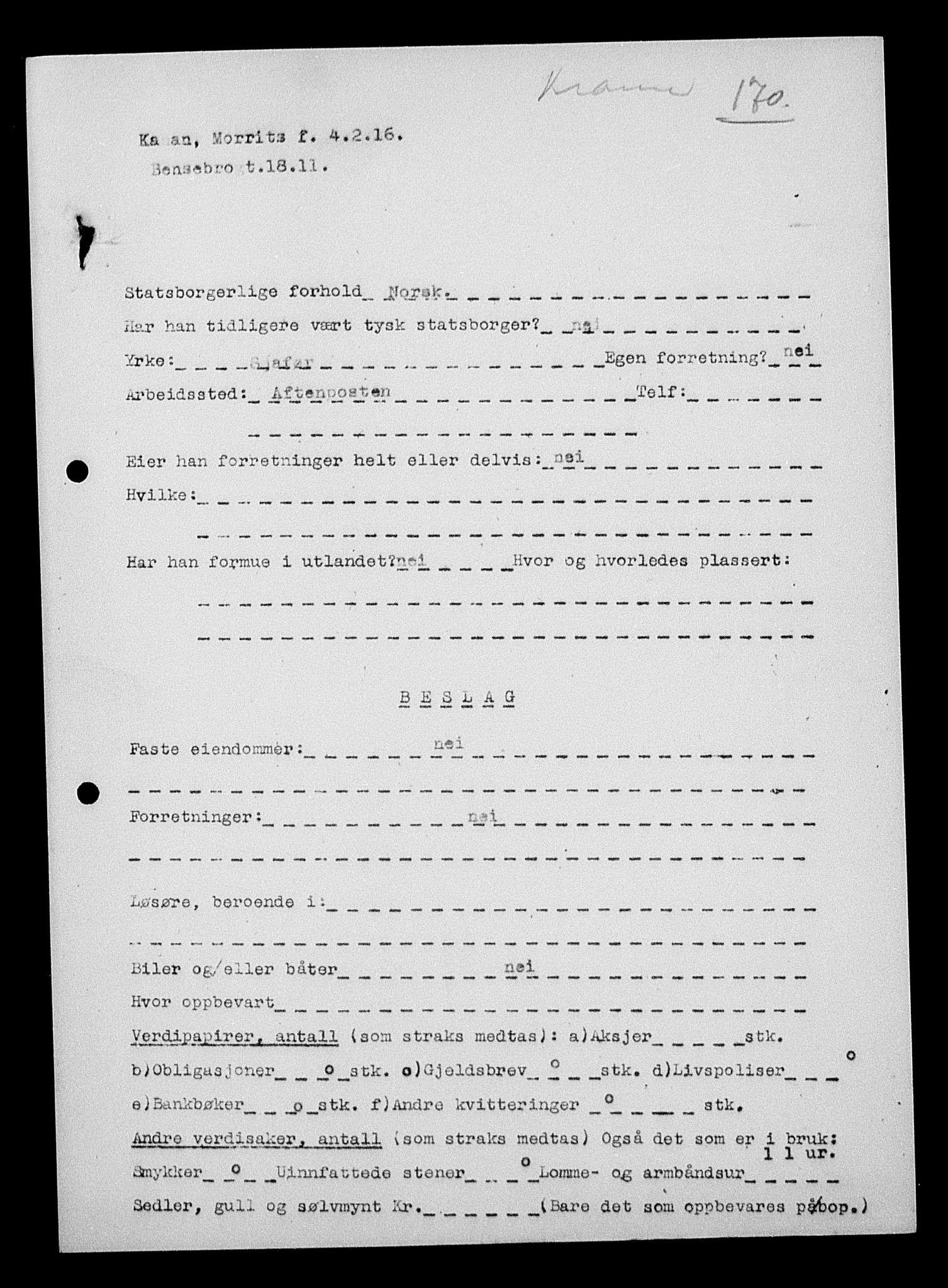 Justisdepartementet, Tilbakeføringskontoret for inndratte formuer, AV/RA-S-1564/H/Hc/Hcc/L0948: --, 1945-1947, s. 449