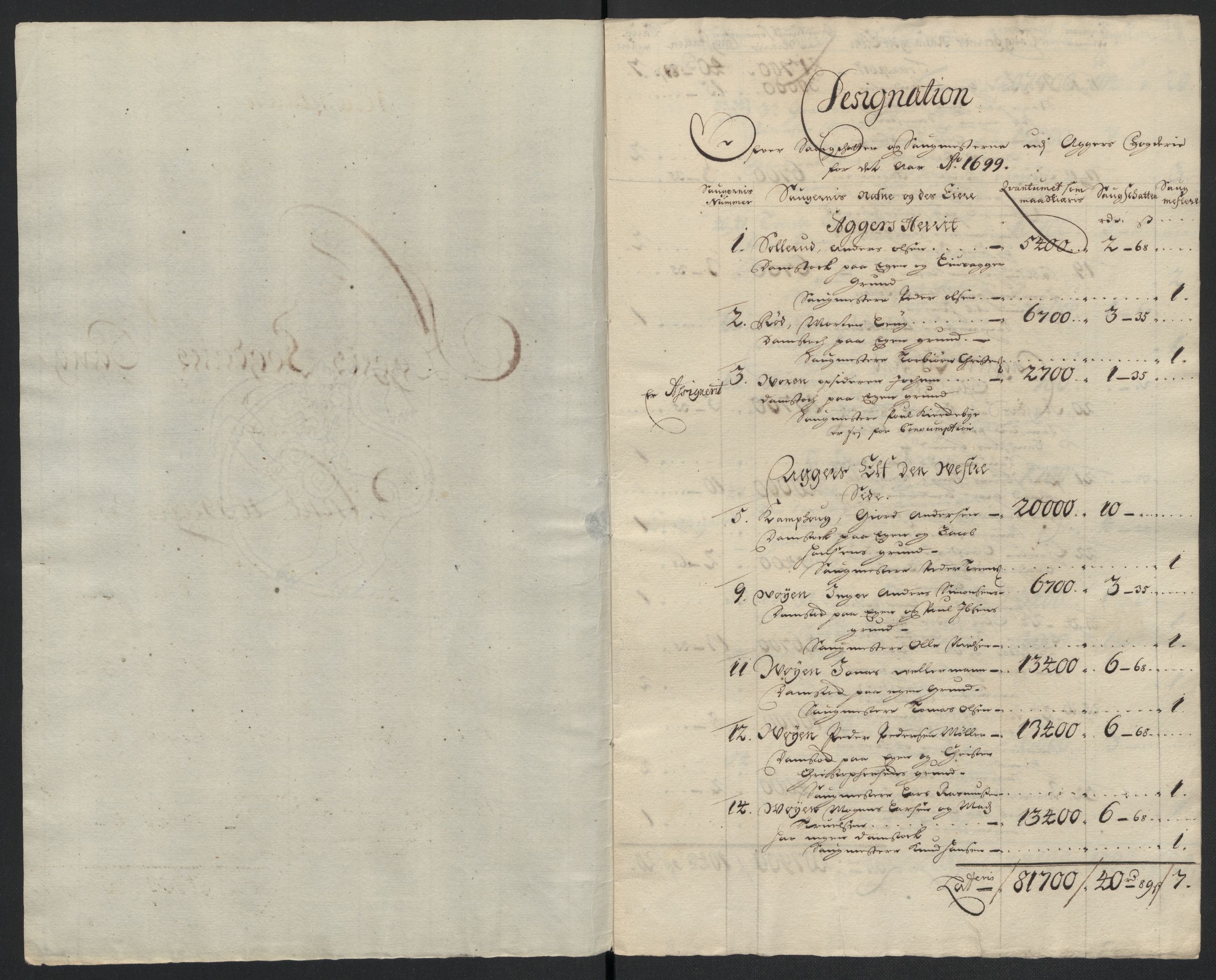 Rentekammeret inntil 1814, Reviderte regnskaper, Fogderegnskap, RA/EA-4092/R10/L0442: Fogderegnskap Aker og Follo, 1699, s. 199