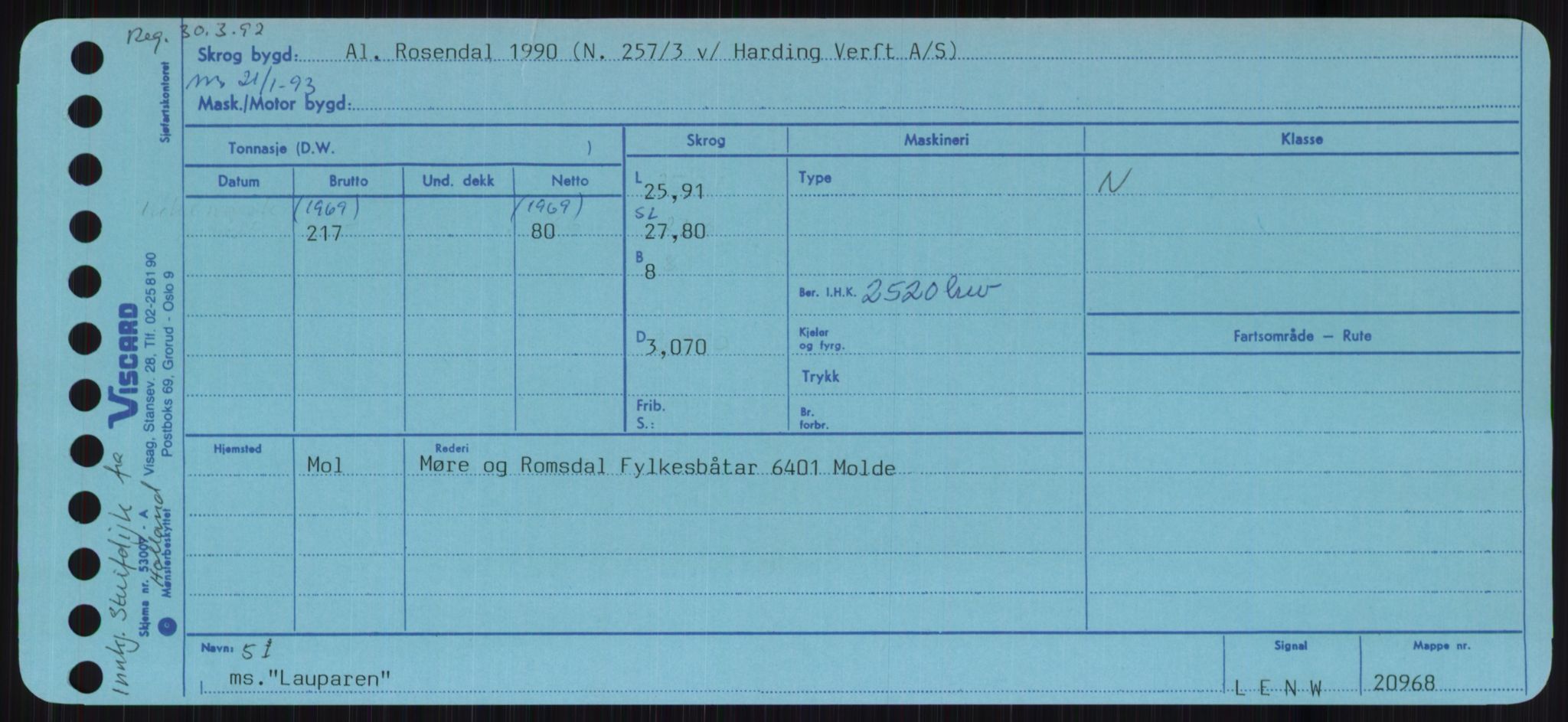 Sjøfartsdirektoratet med forløpere, Skipsmålingen, AV/RA-S-1627/H/Ha/L0003/0002: Fartøy, Hilm-Mar / Fartøy, Kom-Mar, s. 343