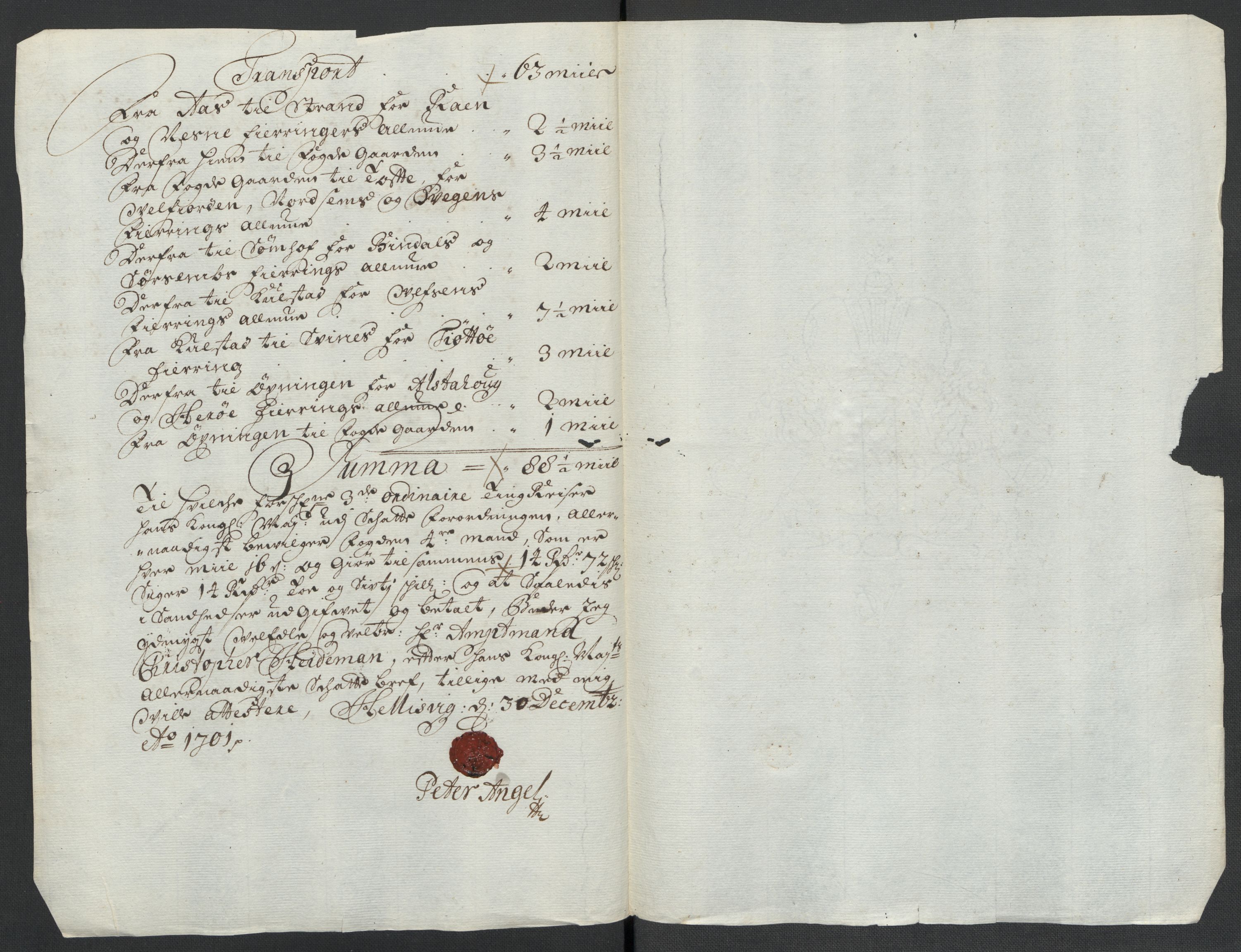 Rentekammeret inntil 1814, Reviderte regnskaper, Fogderegnskap, RA/EA-4092/R65/L4507: Fogderegnskap Helgeland, 1699-1701, s. 389