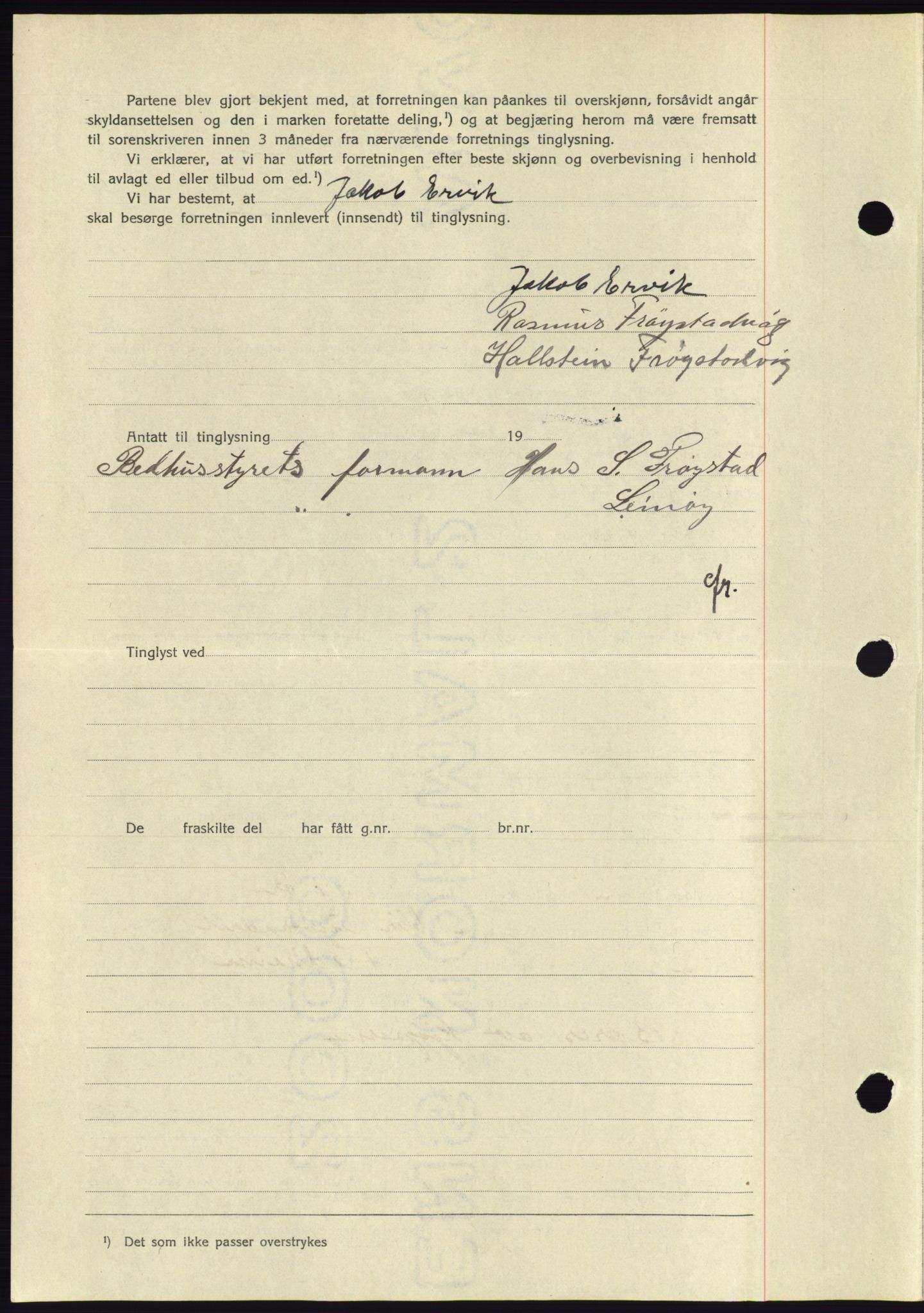 Søre Sunnmøre sorenskriveri, AV/SAT-A-4122/1/2/2C/L0076: Pantebok nr. 2A, 1943-1944, Dagboknr: 1039/1944