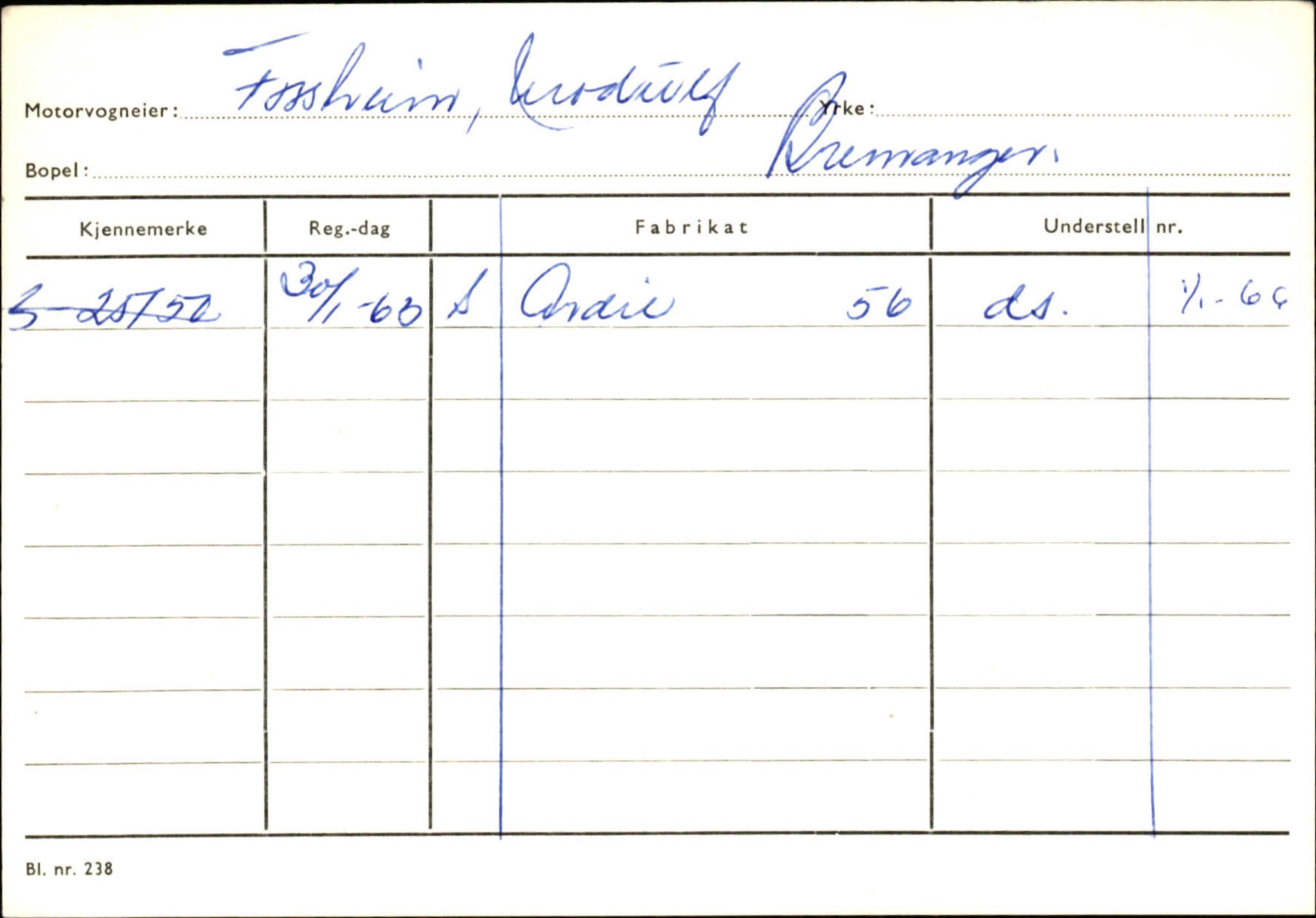 Statens vegvesen, Sogn og Fjordane vegkontor, AV/SAB-A-5301/4/F/L0133: Eigarregister Bremanger A-Å. Gaular A-H, 1945-1975, s. 341