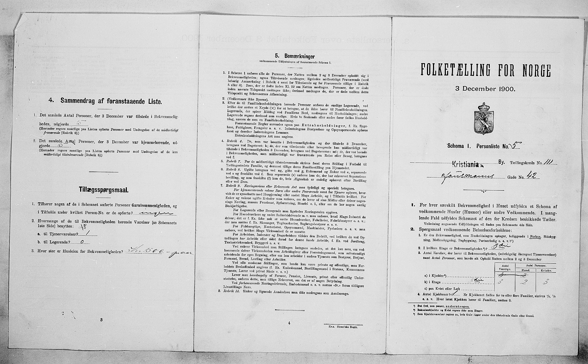 SAO, Folketelling 1900 for 0301 Kristiania kjøpstad, 1900, s. 33567