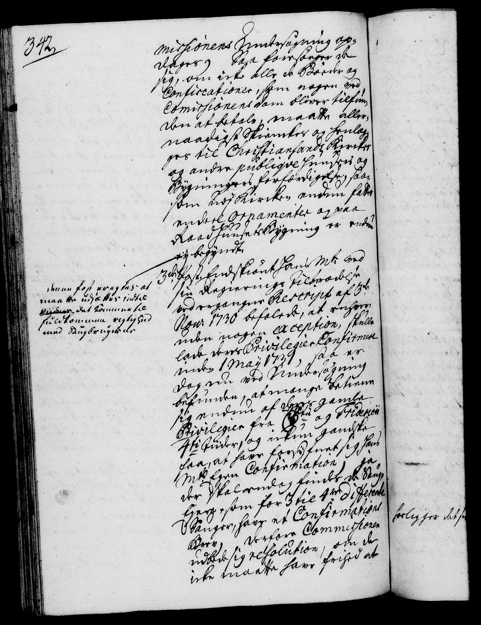 Rentekammeret, Kammerkanselliet, RA/EA-3111/G/Gh/Gha/L0020: Norsk ekstraktmemorialprotokoll (merket RK 53.65), 1738-1739, s. 342