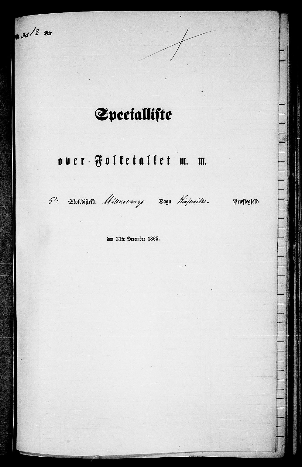 RA, Folketelling 1865 for 1230P Kinsarvik prestegjeld, 1865, s. 156