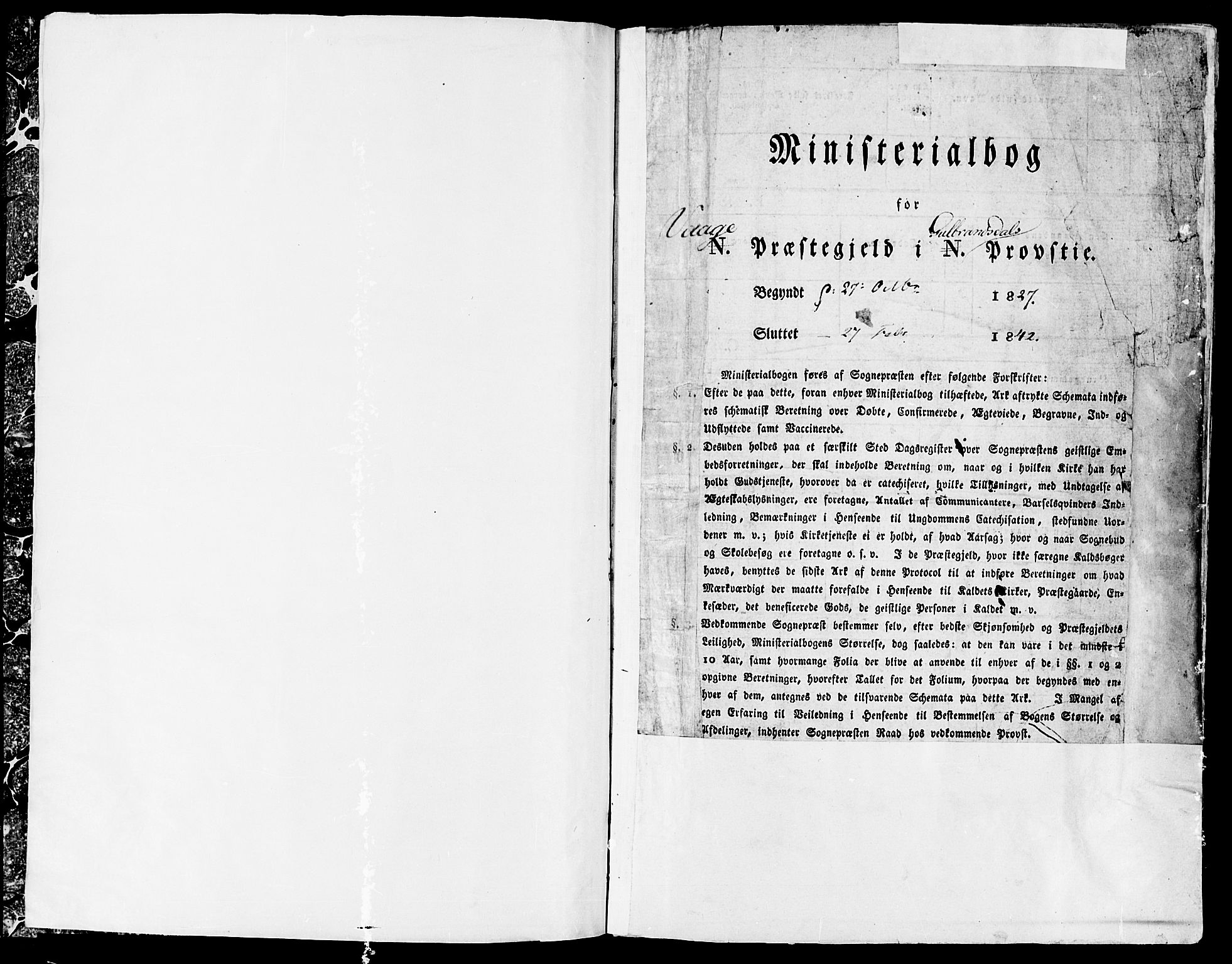 Vågå prestekontor, SAH/PREST-076/H/Ha/Haa/L0004: Ministerialbok nr. 4 /2, 1834-1842