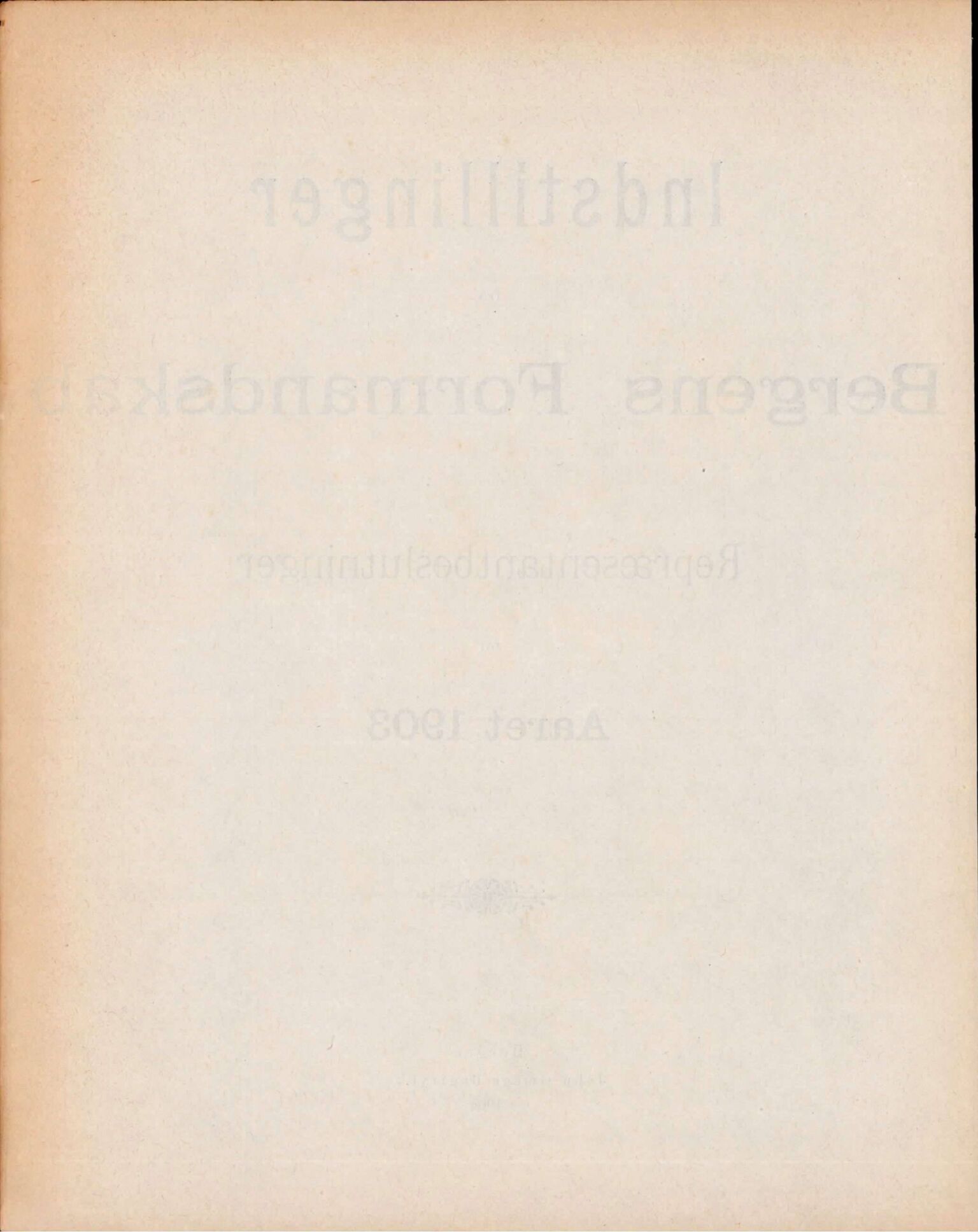 Bergen kommune. Formannskapet, BBA/A-0003/Ad/L0067: Bergens Kommuneforhandlinger, bind I, 1903