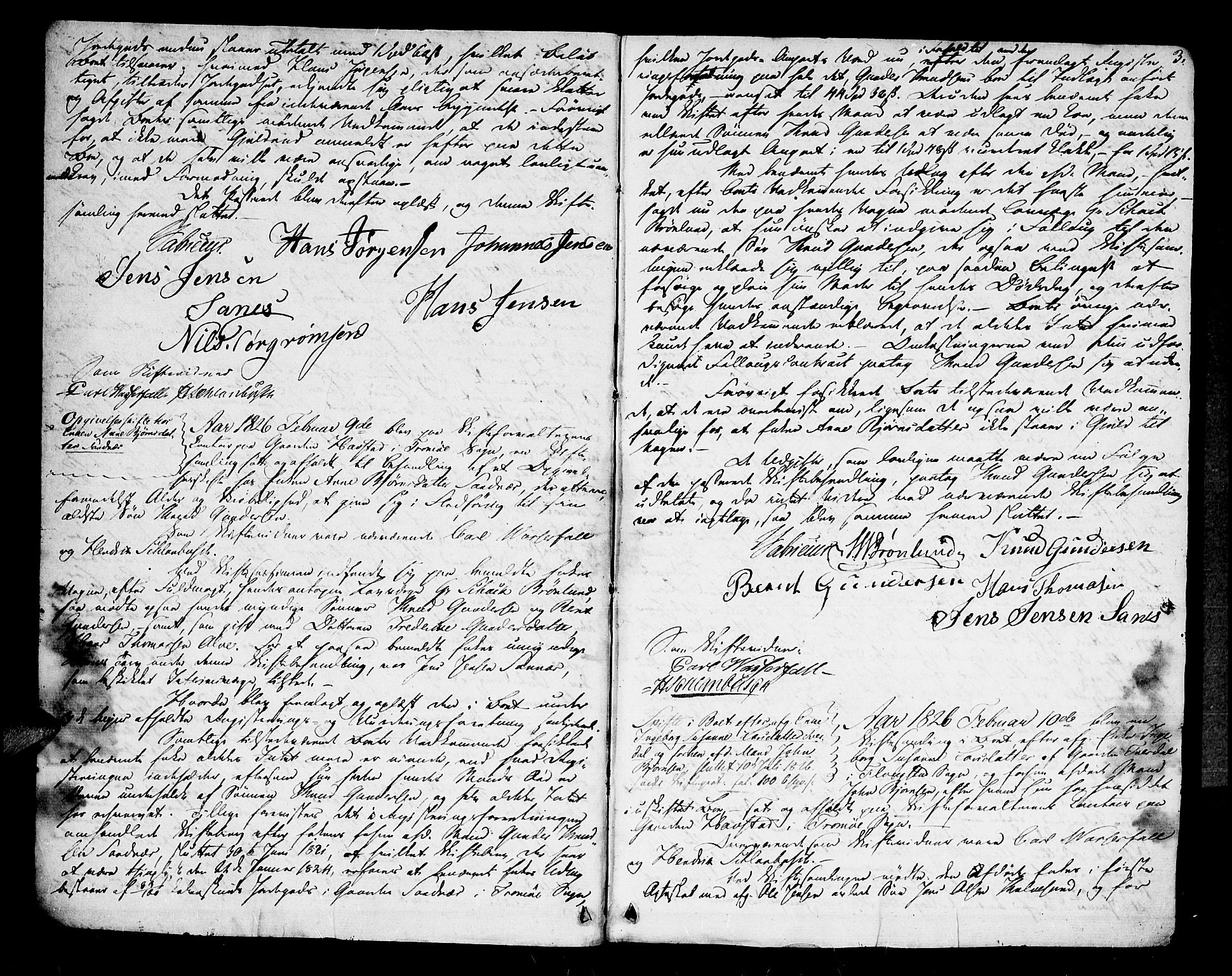 Holt sorenskriveri, AV/SAK-1221-0002/H/Hc/L0010: Skiftebehandlingsprotokoll nr. 1, 1826-1832, s. 2b-3a