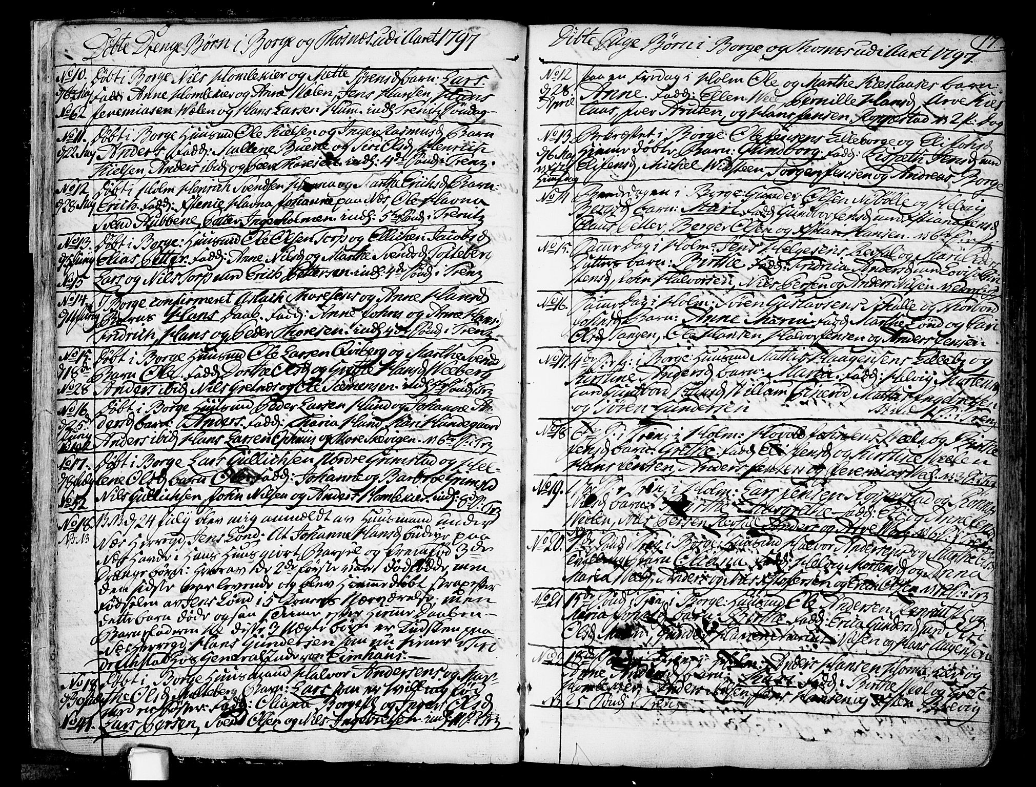 Borge prestekontor Kirkebøker, SAO/A-10903/F/Fa/L0002: Ministerialbok nr. I 2, 1791-1817, s. 17