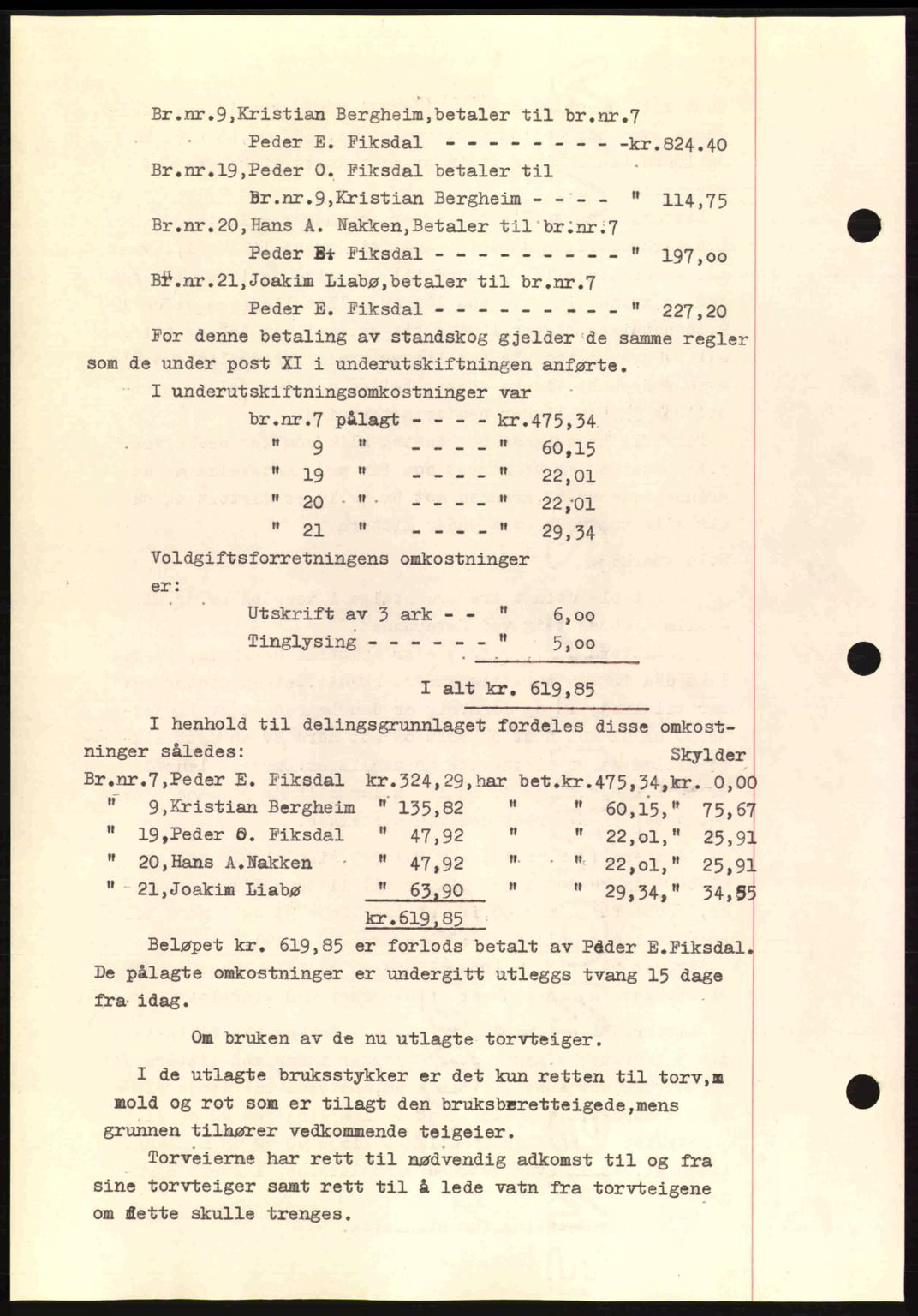 Romsdal sorenskriveri, AV/SAT-A-4149/1/2/2C: Pantebok nr. A14, 1943-1943, Dagboknr: 847/1943