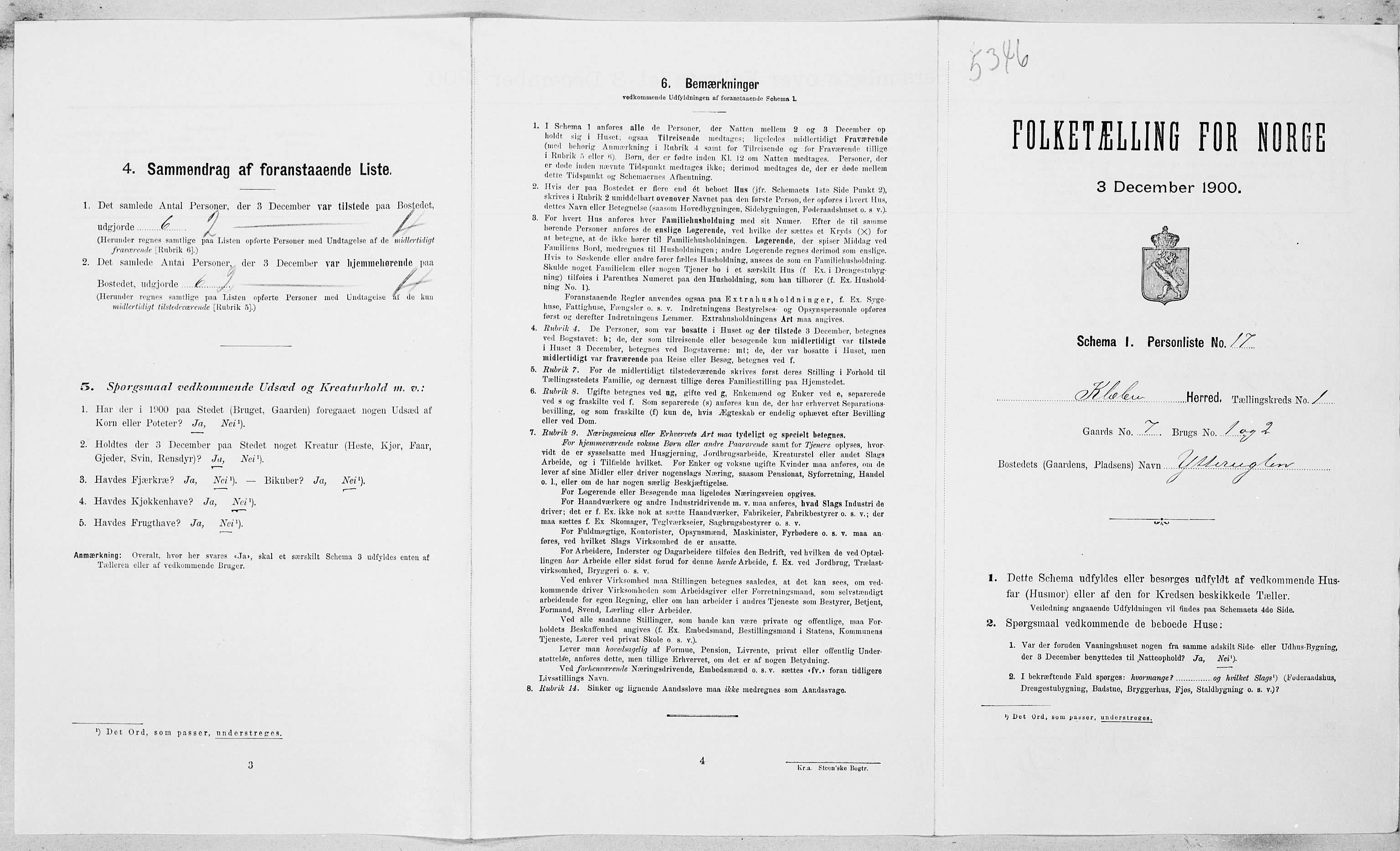 SAT, Folketelling 1900 for 1662 Klæbu herred, 1900, s. 58