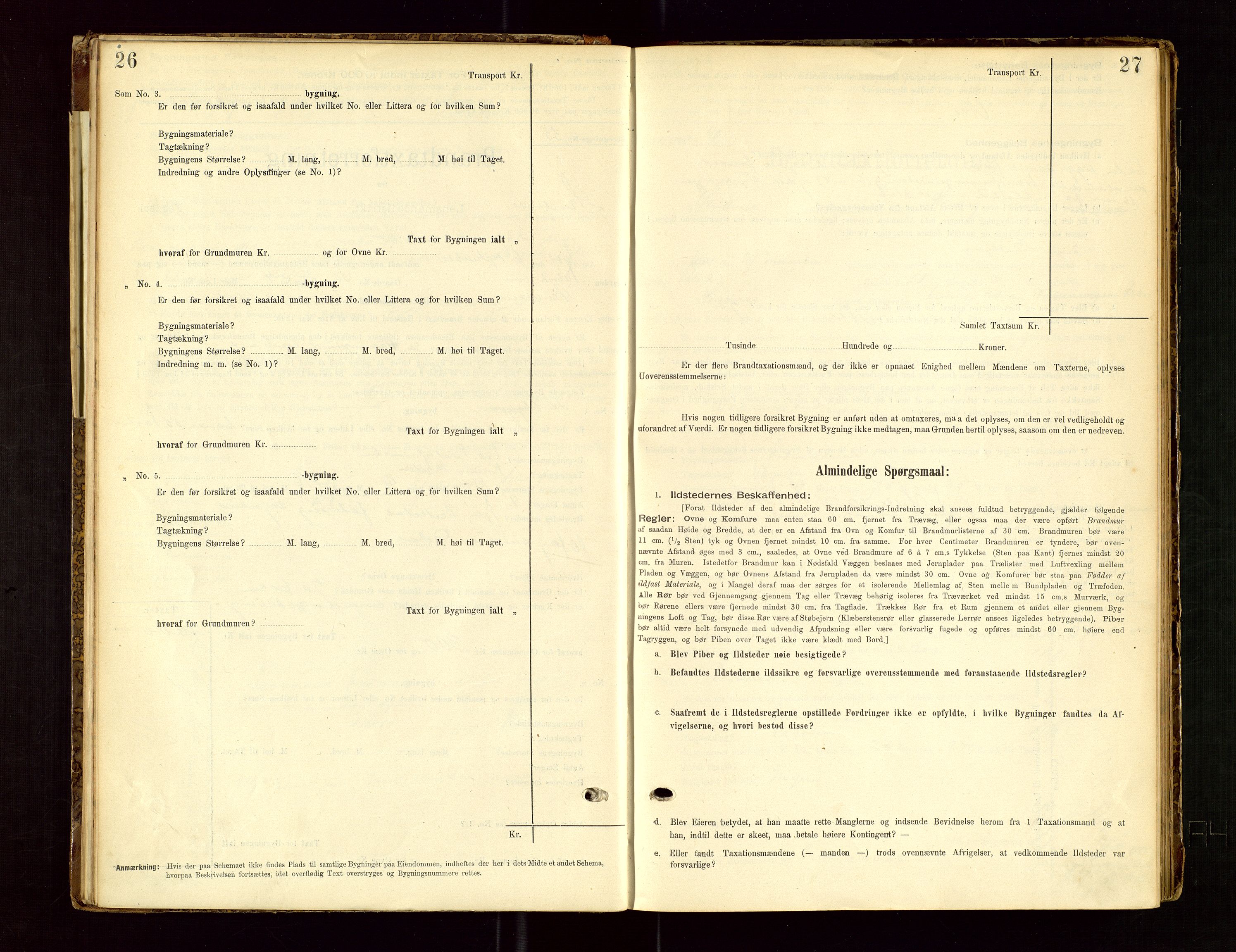 Skudenes lensmannskontor, AV/SAST-A-100444/Gob/L0001: "Brandtaxationsprotokoll", 1895-1924, s. 26-27