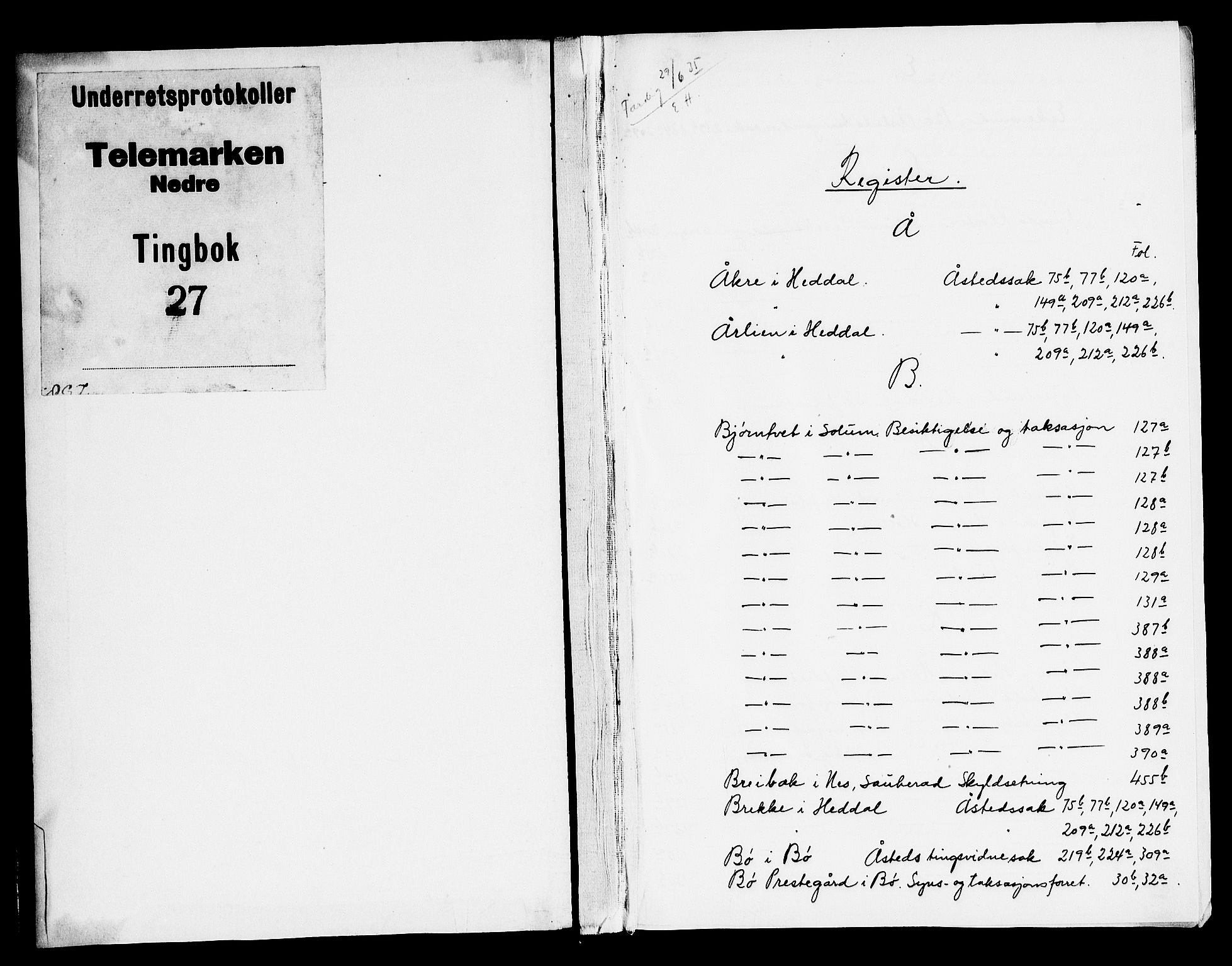 Nedre Telemark sorenskriveri, SAKO/A-135/F/Fa/L0029: Tingbok, 1786-1789