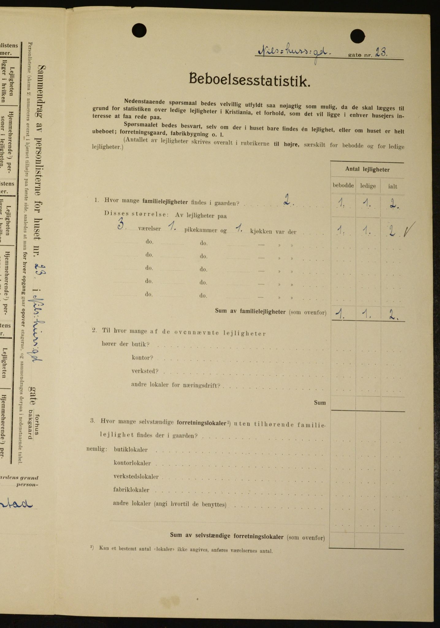 OBA, Kommunal folketelling 1.2.1909 for Kristiania kjøpstad, 1909, s. 64355