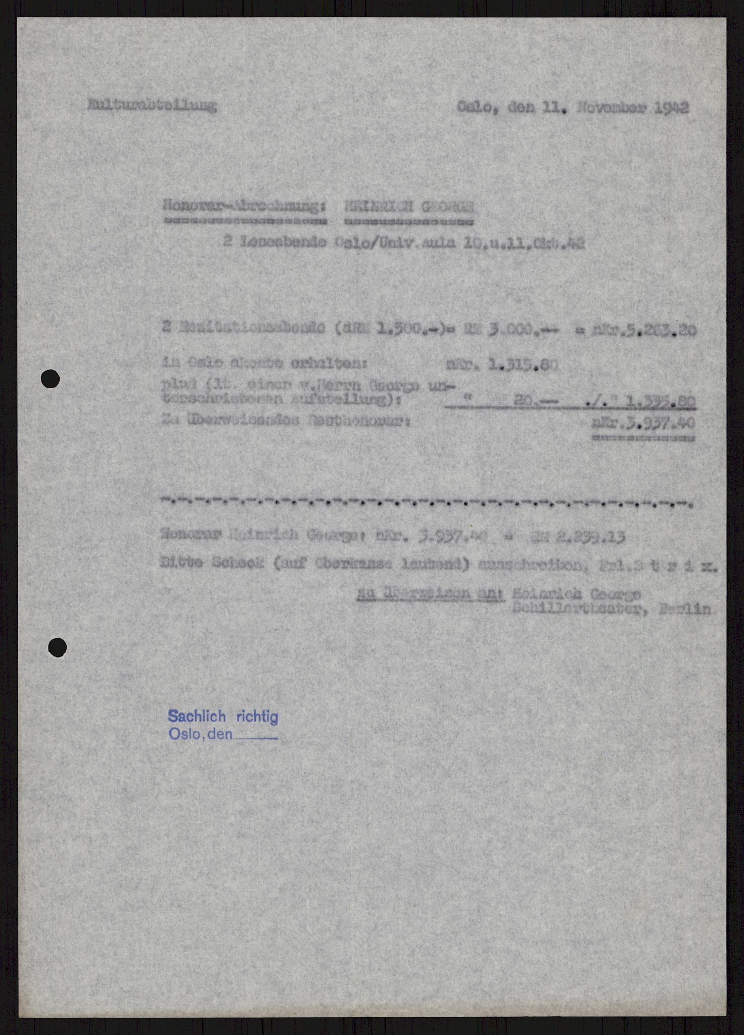 Tyske arkiver, Reichskommissariat, AV/RA-RAFA-2174/E/Ei/L0002/0003: Dokumentsamling / Heinrich George , 1942, s. 655