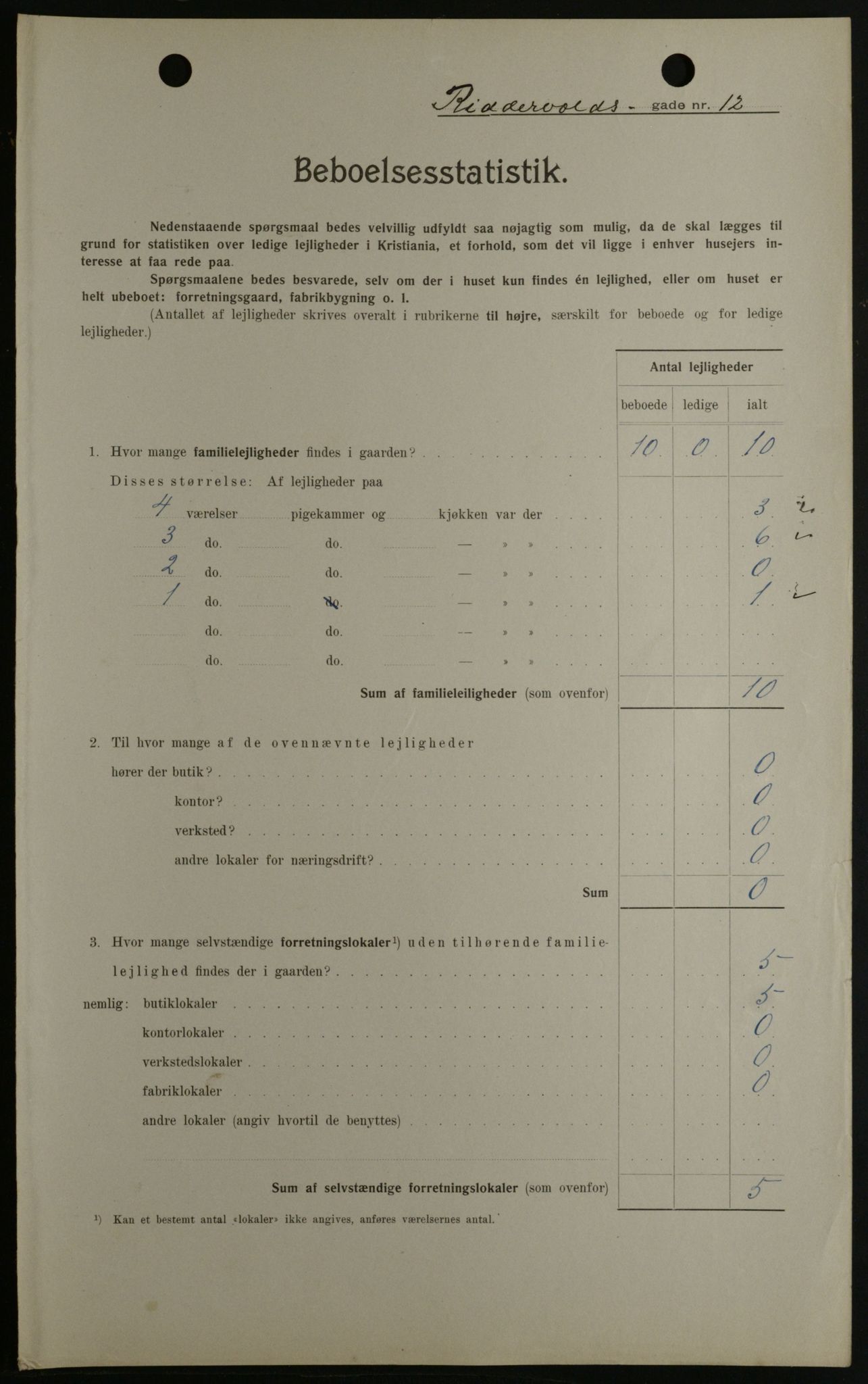 OBA, Kommunal folketelling 1.2.1908 for Kristiania kjøpstad, 1908, s. 74736