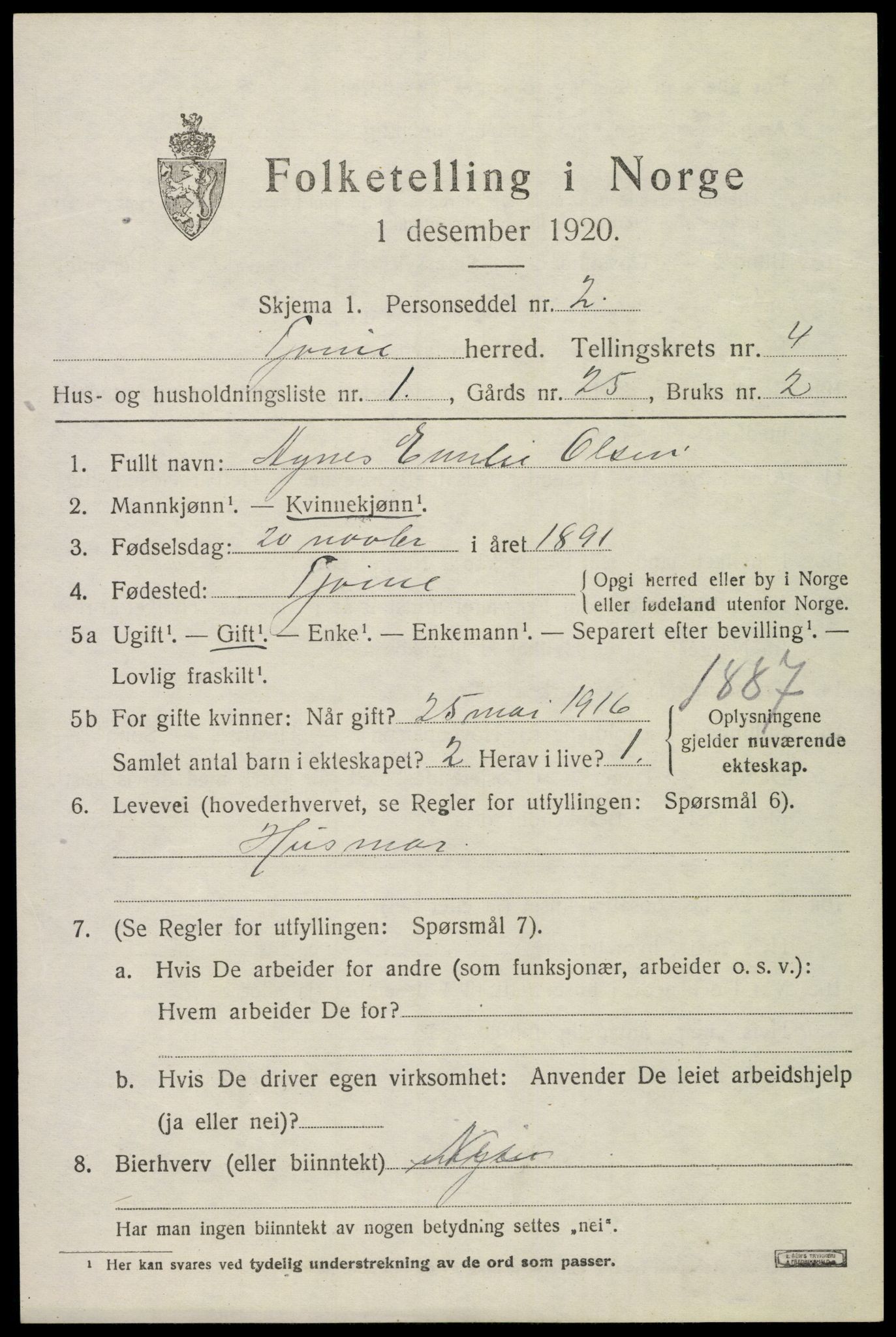 SAKO, Folketelling 1920 for 0723 Tjøme herred, 1920, s. 5561