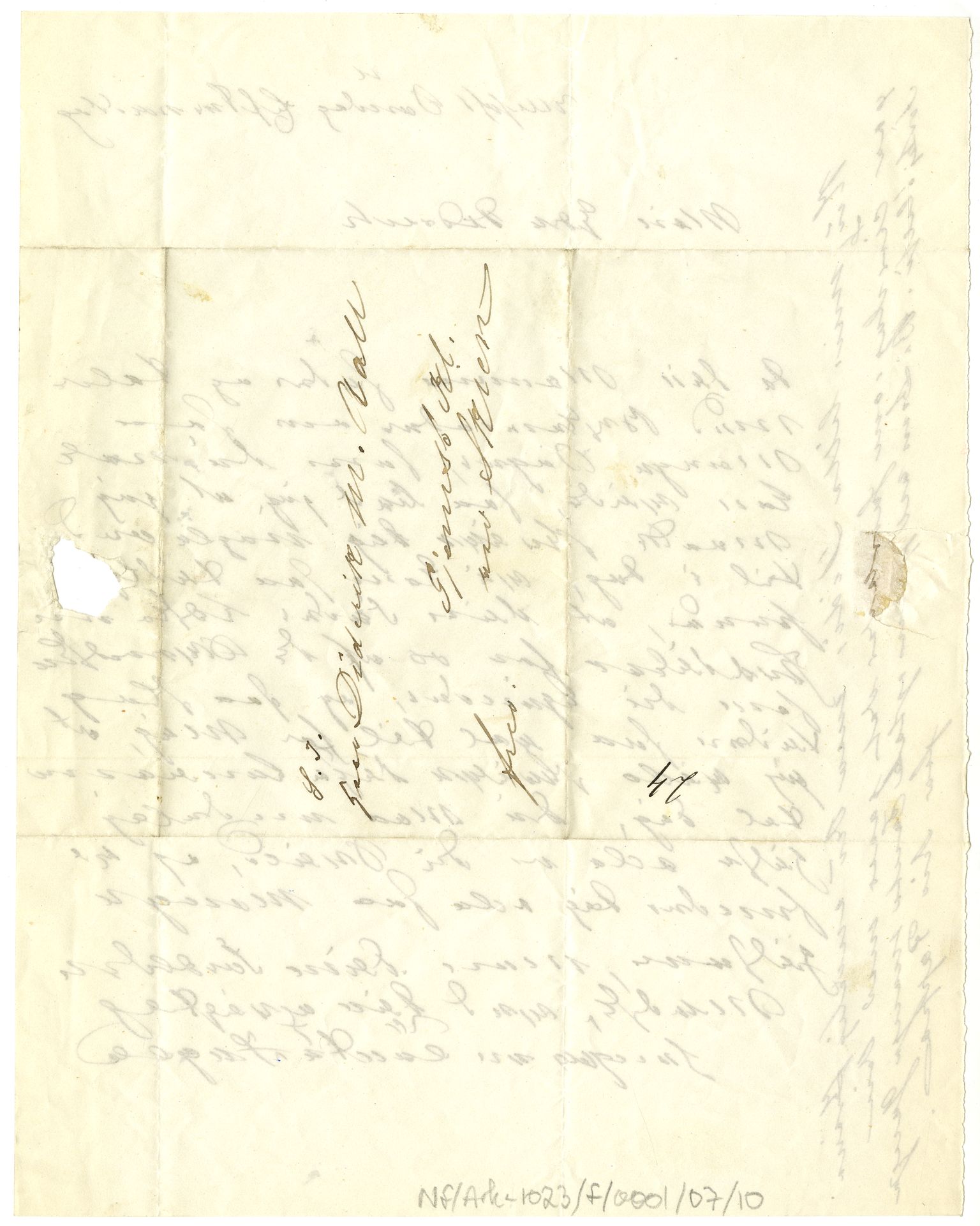 Diderik Maria Aalls brevsamling, NF/Ark-1023/F/L0001: D.M. Aalls brevsamling. A - B, 1738-1889, s. 51