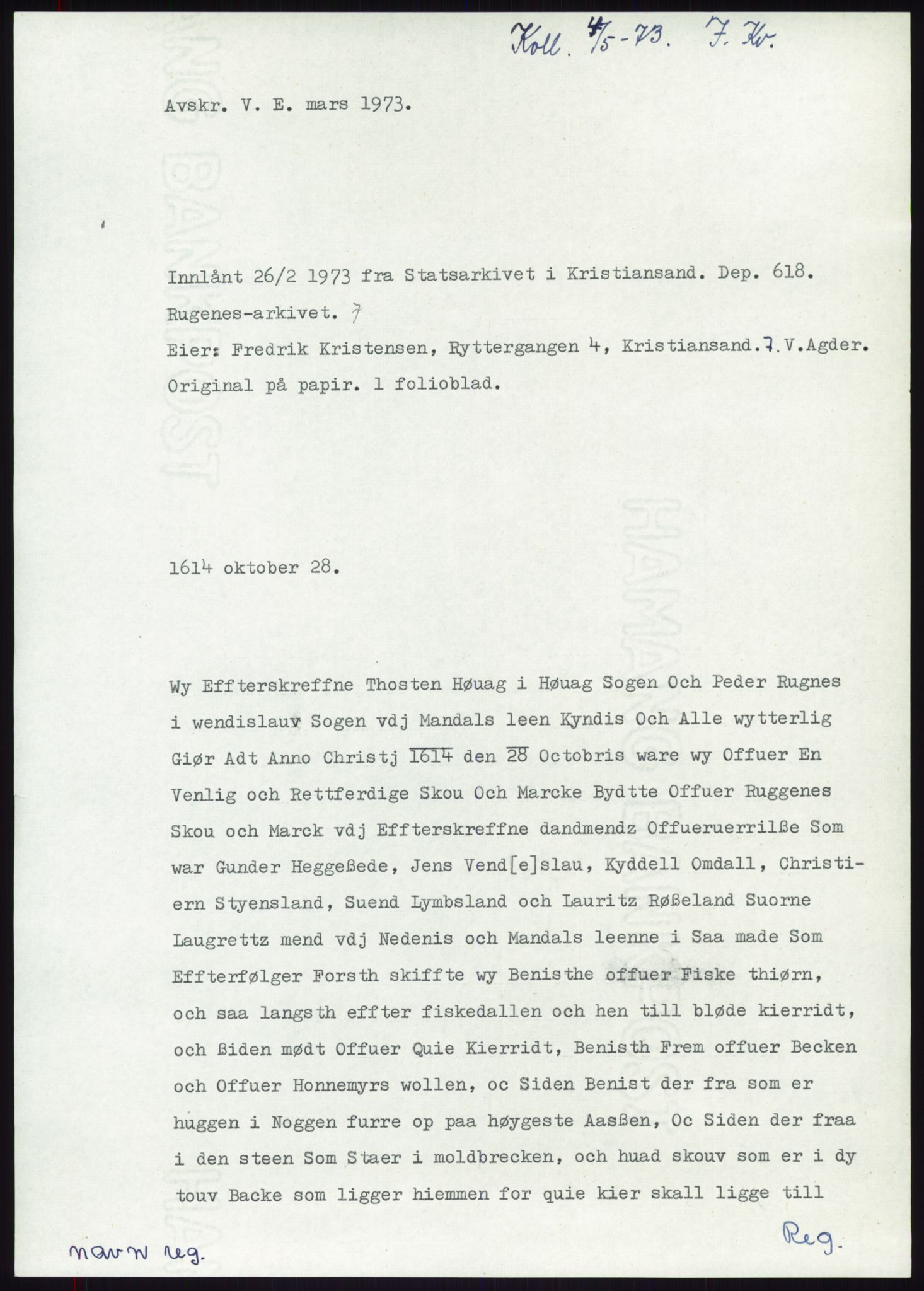 Samlinger til kildeutgivelse, Diplomavskriftsamlingen, AV/RA-EA-4053/H/Ha, s. 1849