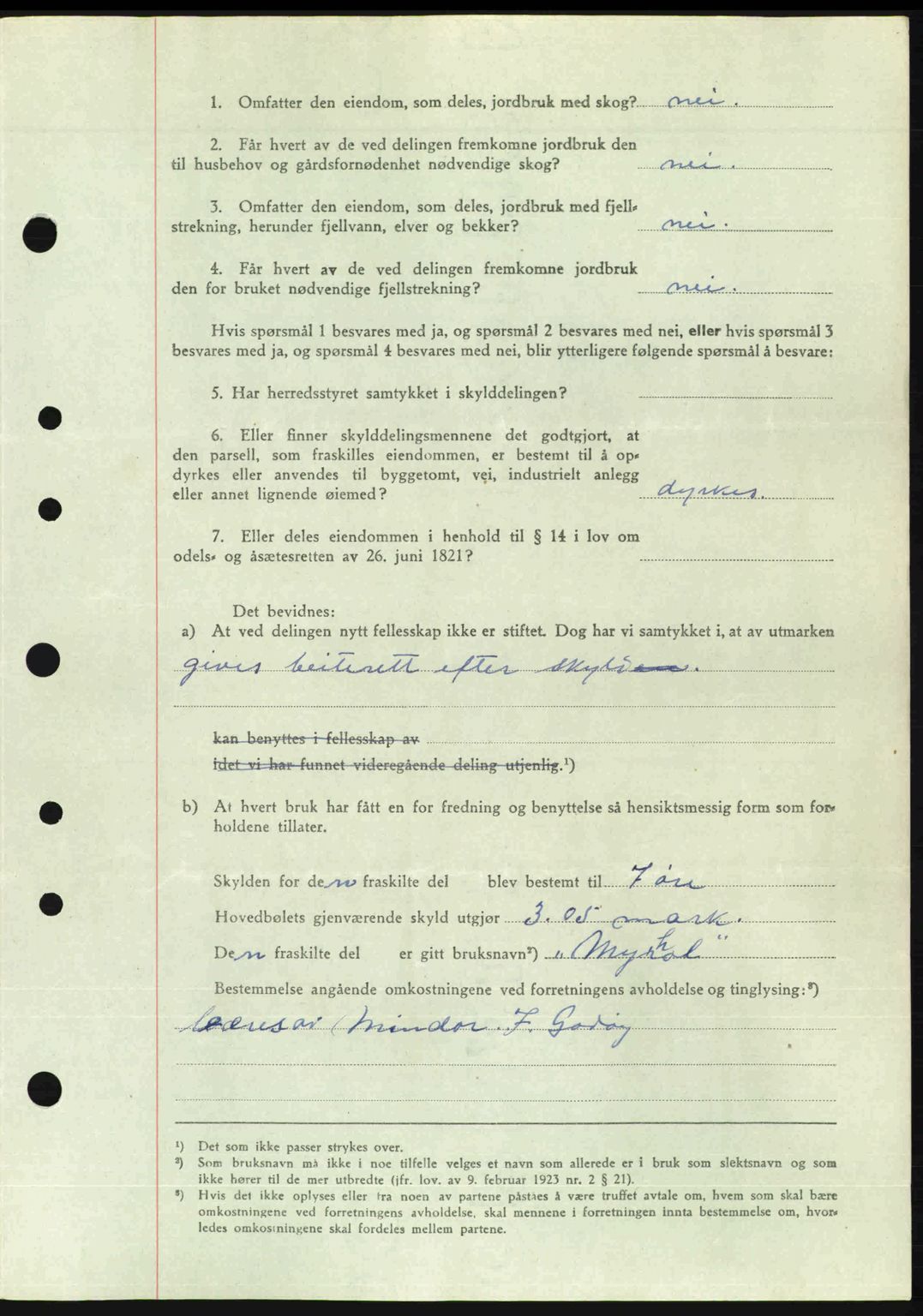 Nordre Sunnmøre sorenskriveri, AV/SAT-A-0006/1/2/2C/2Ca: Pantebok nr. A24, 1947-1947, Dagboknr: 691/1947