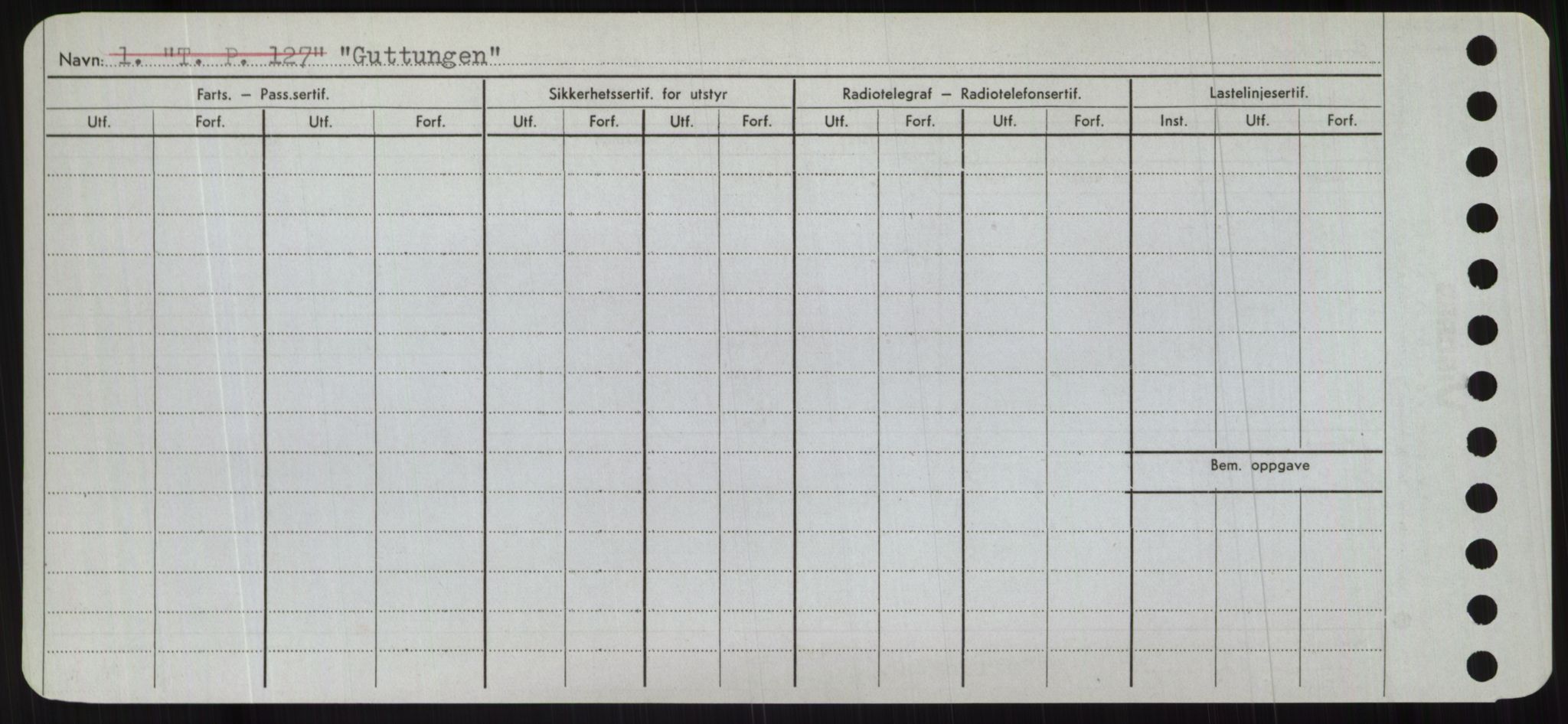 Sjøfartsdirektoratet med forløpere, Skipsmålingen, RA/S-1627/H/Hc/L0001: Lektere, A-Y, s. 218