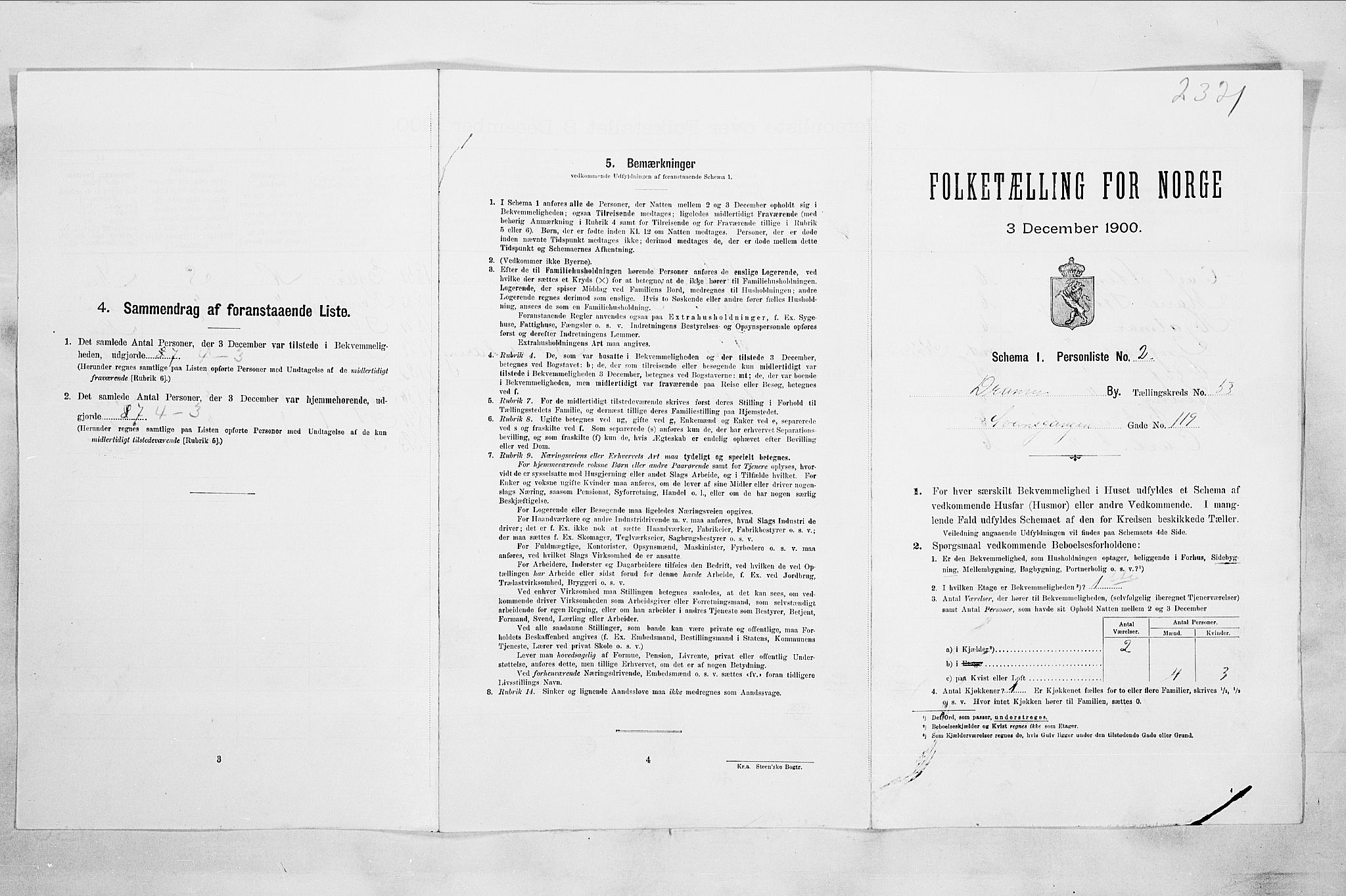 RA, Folketelling 1900 for 0602 Drammen kjøpstad, 1900, s. 9328